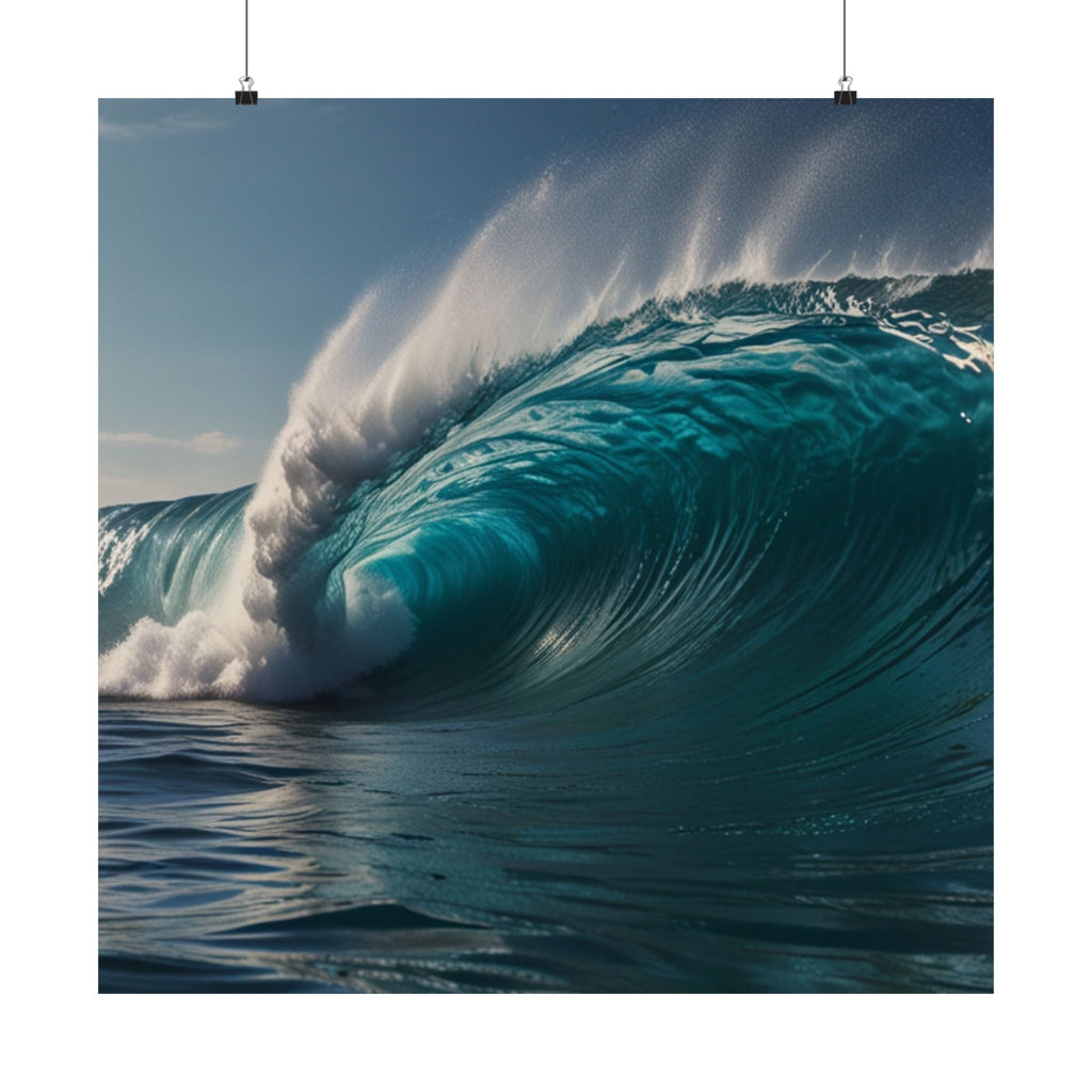 Satin Poster — Ocean Wave Photography Wall Art (300gsm)
