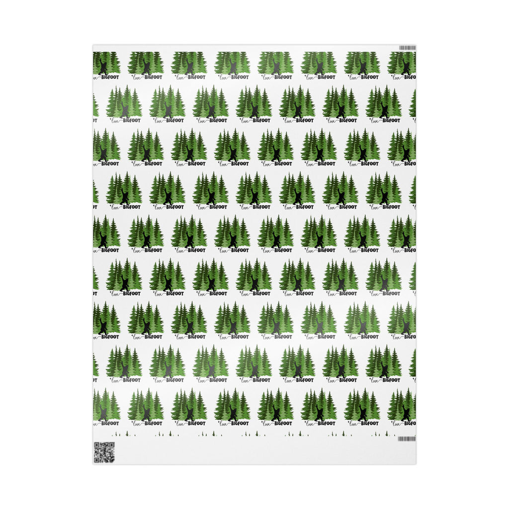 Bigfoot 'Love' Whispering Pines Wrapping Paper