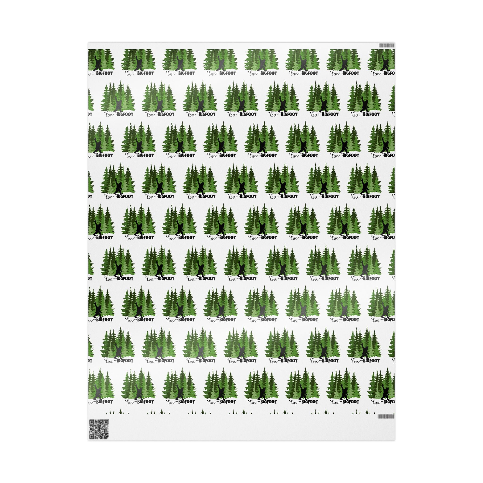 Bigfoot 'Love' Whispering Pines Wrapping Paper