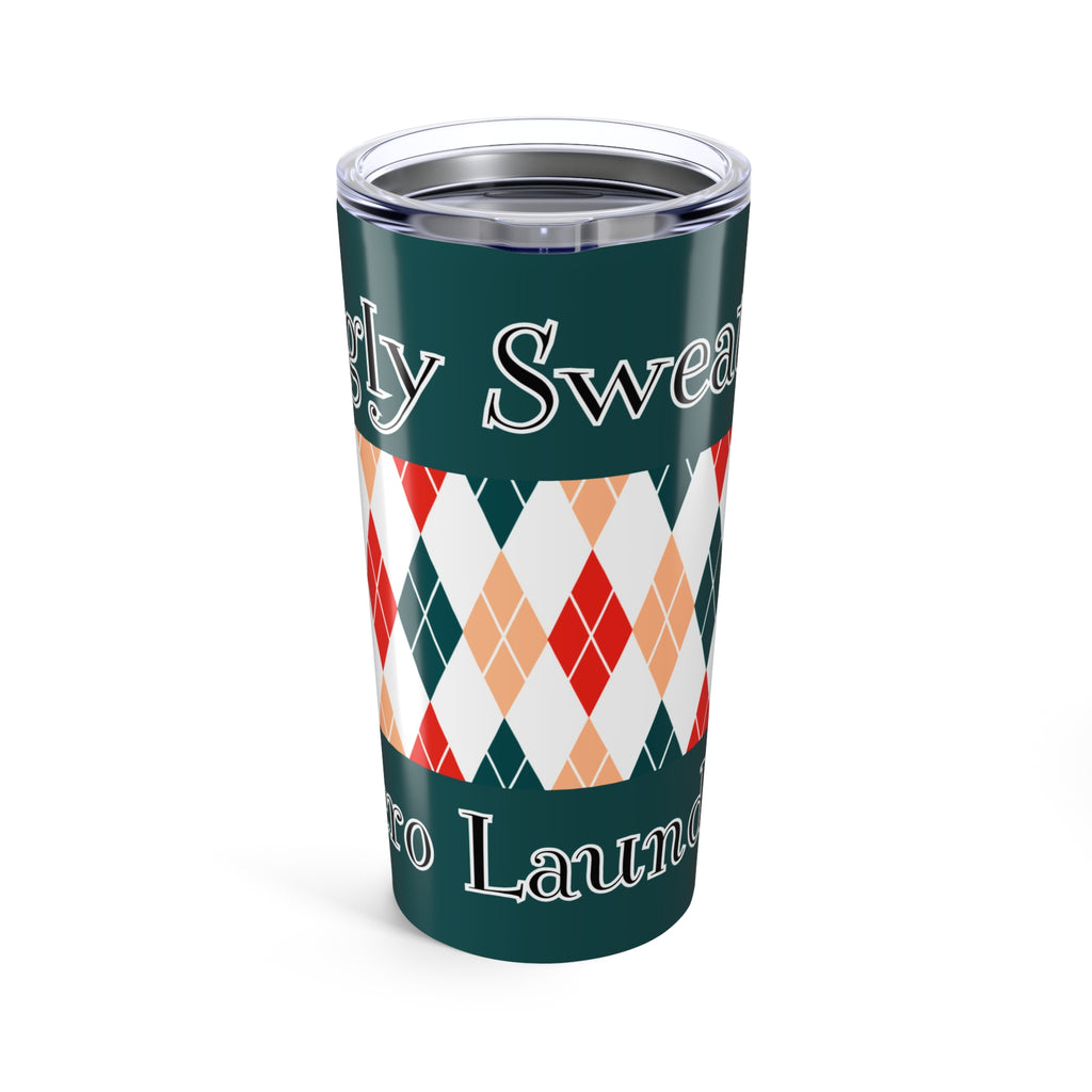 Copy of 20oz Holiday Knit Pattern Tumbler — Funny 'Ugly Sweater, No laundry' Travel Cup
