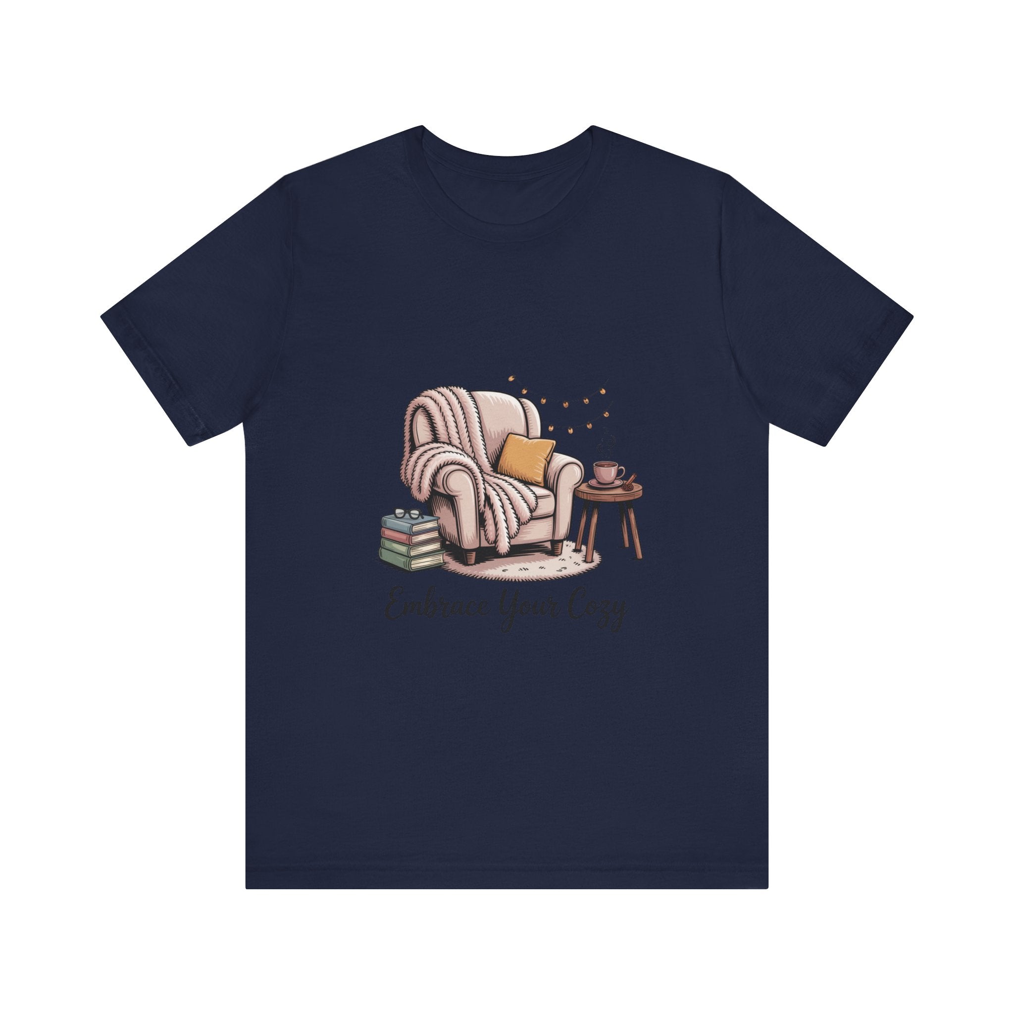 Cozy Reading Tee — "Embrace Your Cozy" Armchair Graphic T‑Shirt
