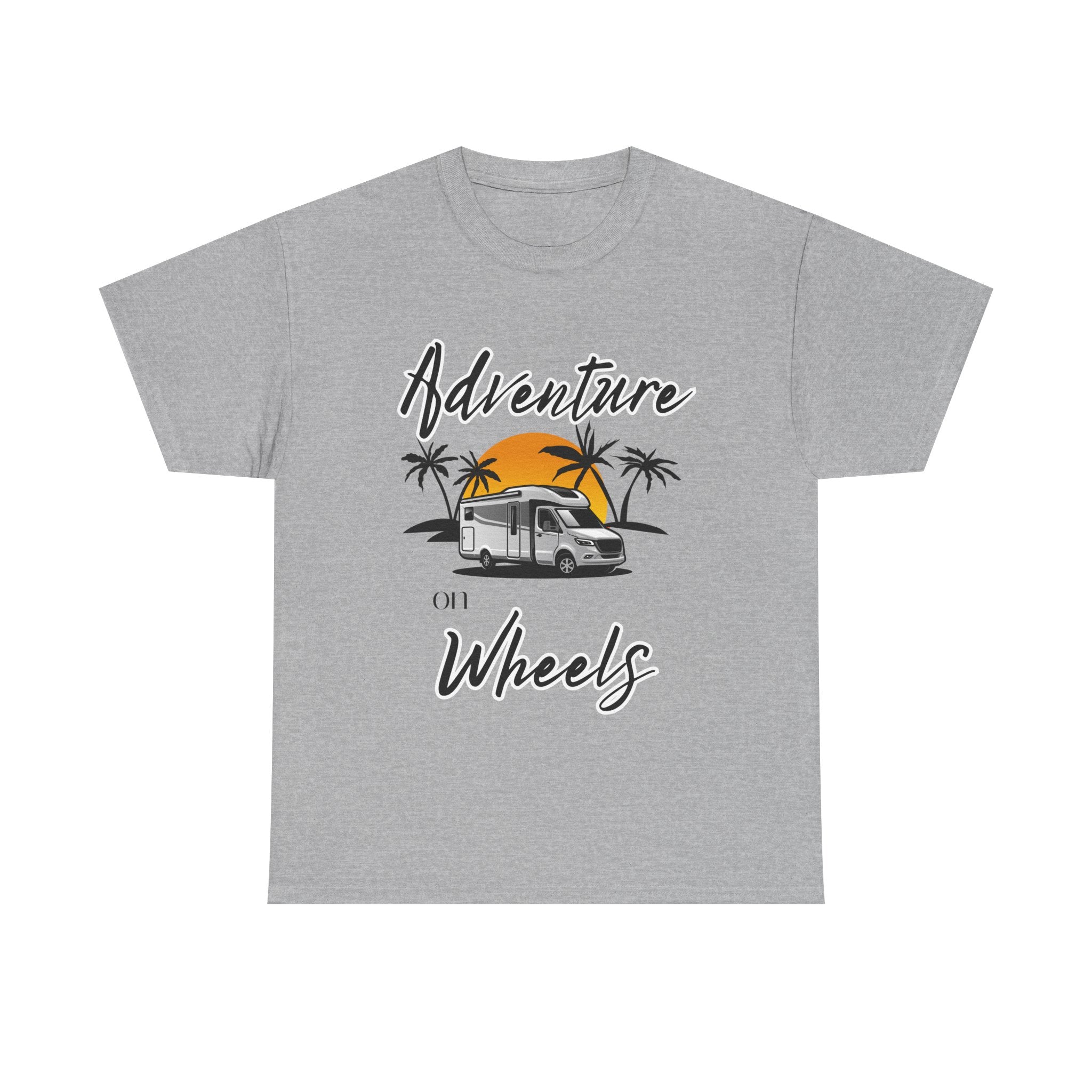 Adventure on Wheels RV T-shirt RV Gift Unisex Heavy Cotton Tee
