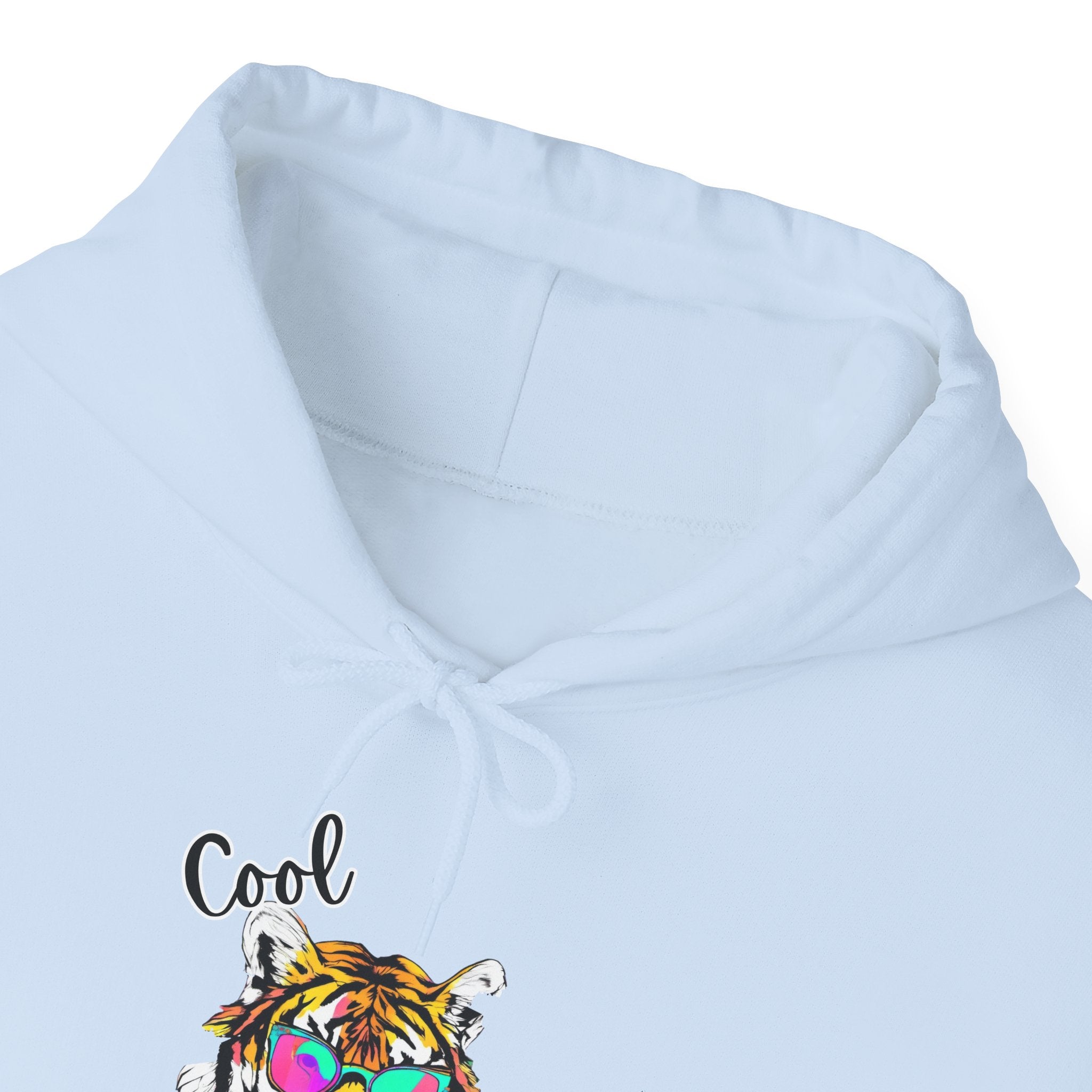 Cool Cat Hoodie — Colorful Sunglasses Tiger Graphic Sweatshirt