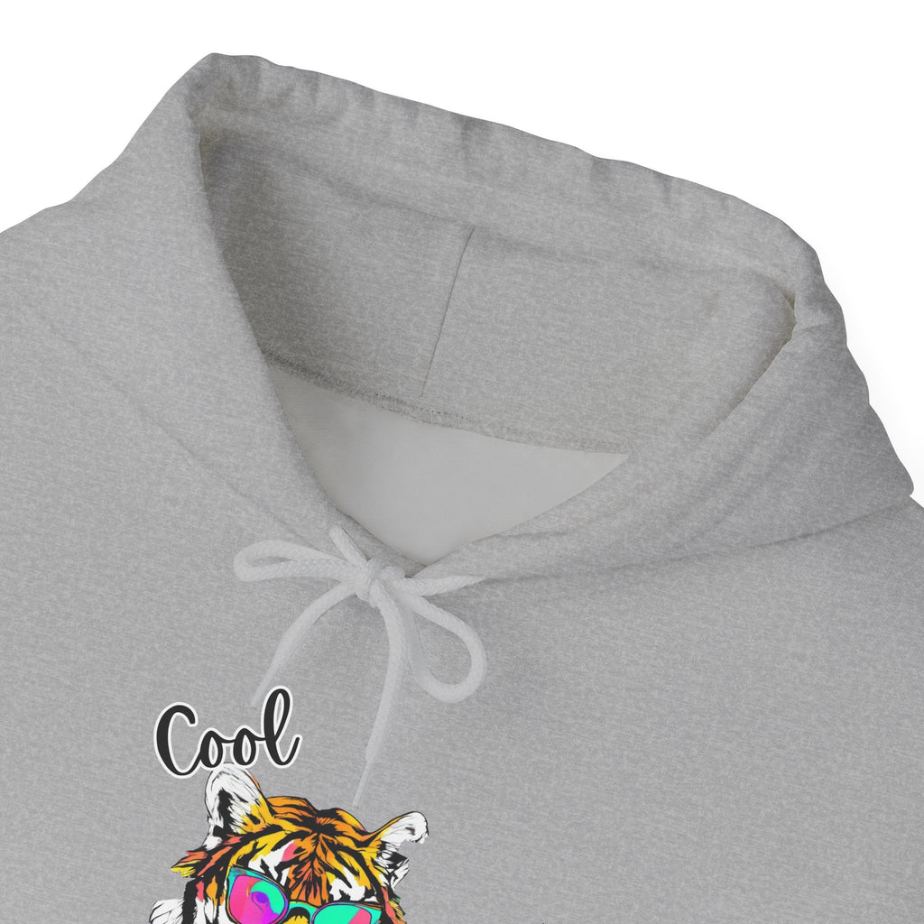 Cool Cat Hoodie — Colorful Sunglasses Tiger Graphic Sweatshirt
