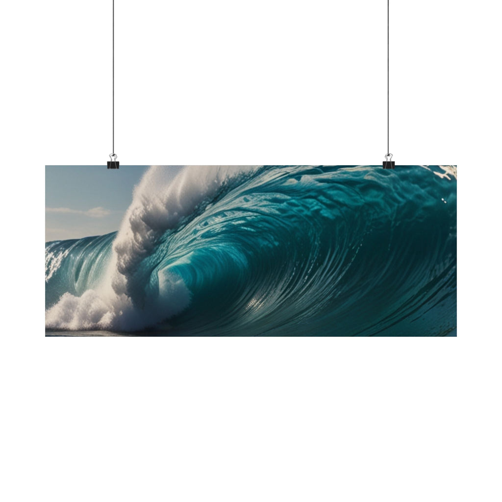 Satin Poster — Ocean Wave Photography Wall Art (300gsm)