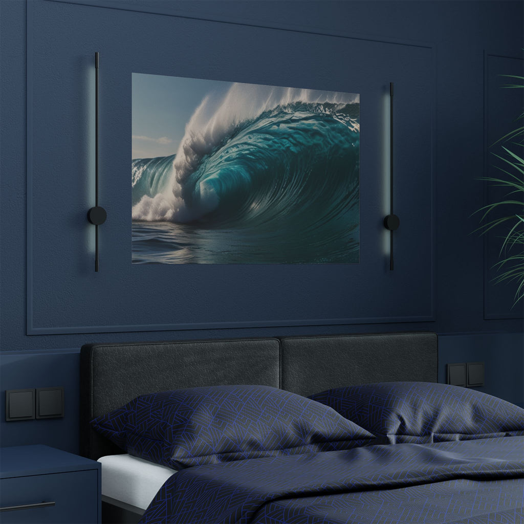 Satin Poster — Ocean Wave Photography Wall Art (300gsm)