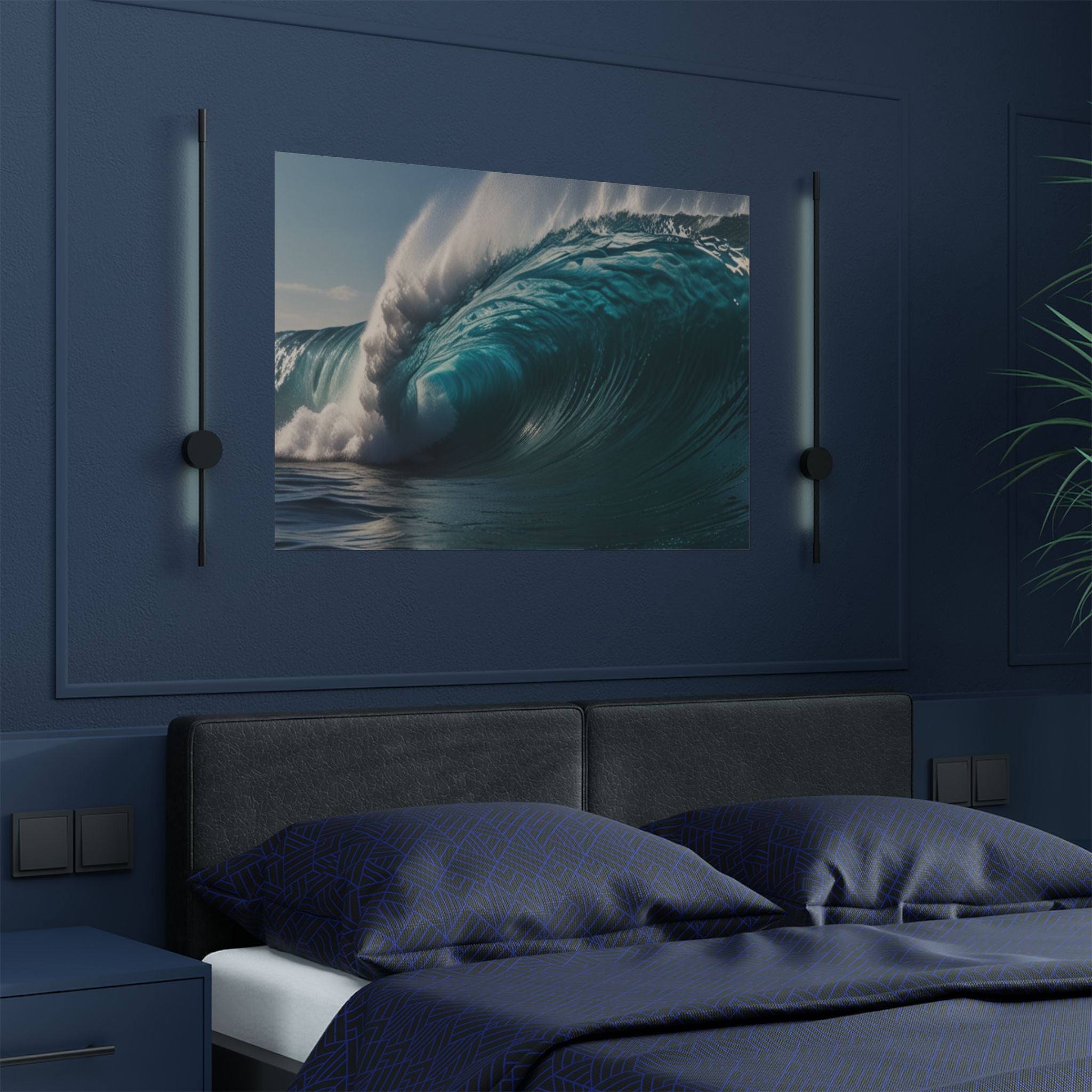 Satin Poster — Ocean Wave Photography Wall Art (300gsm)