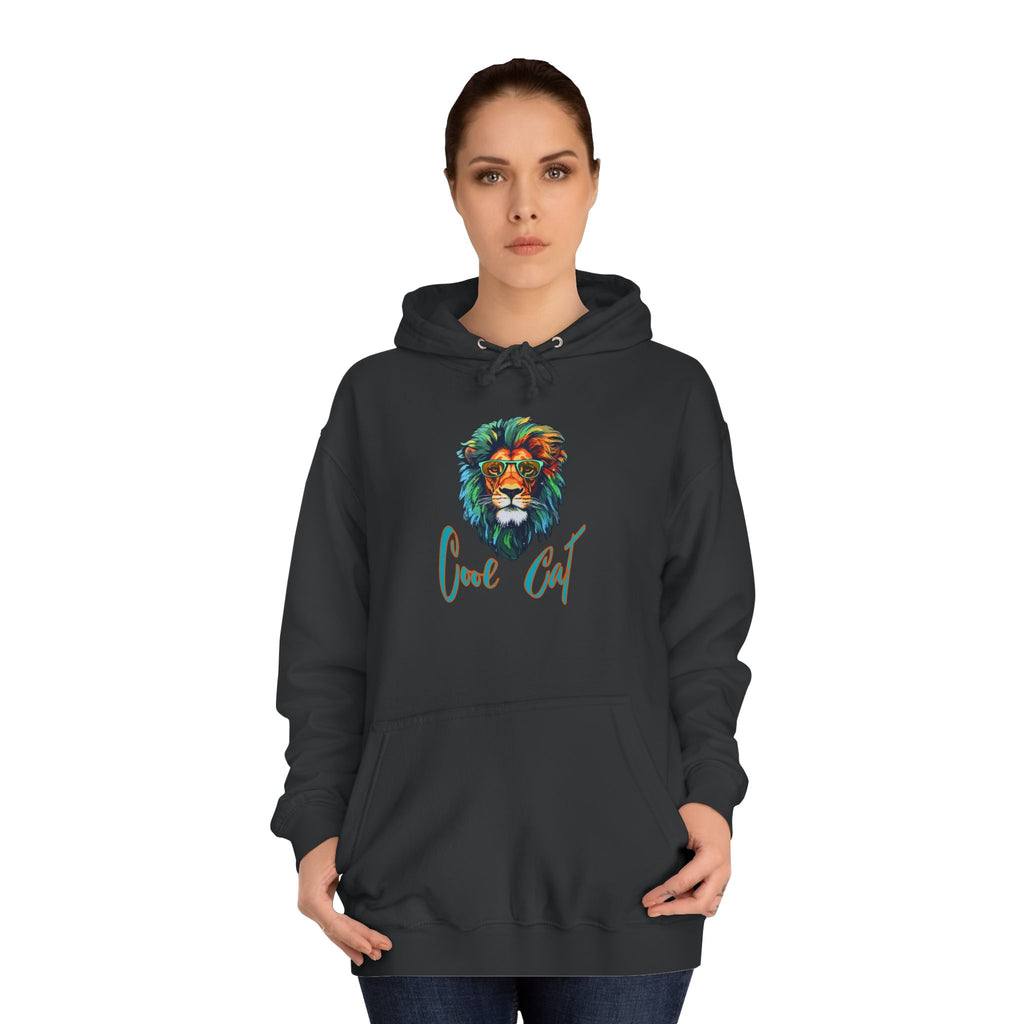 Lion Art Hoodie - 'Just Chill' Watercolor Lion Graphic Pullover