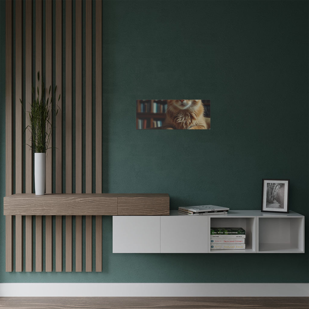 Cool Cat Reading Poster — Retro Sunglasses Cat Art Print (Satin Poster)