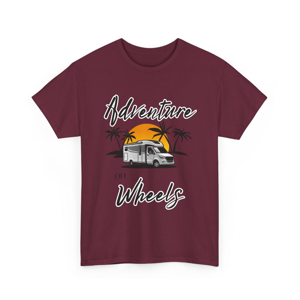 Adventure on Wheels RV T-shirt RV Gift Unisex Heavy Cotton Tee