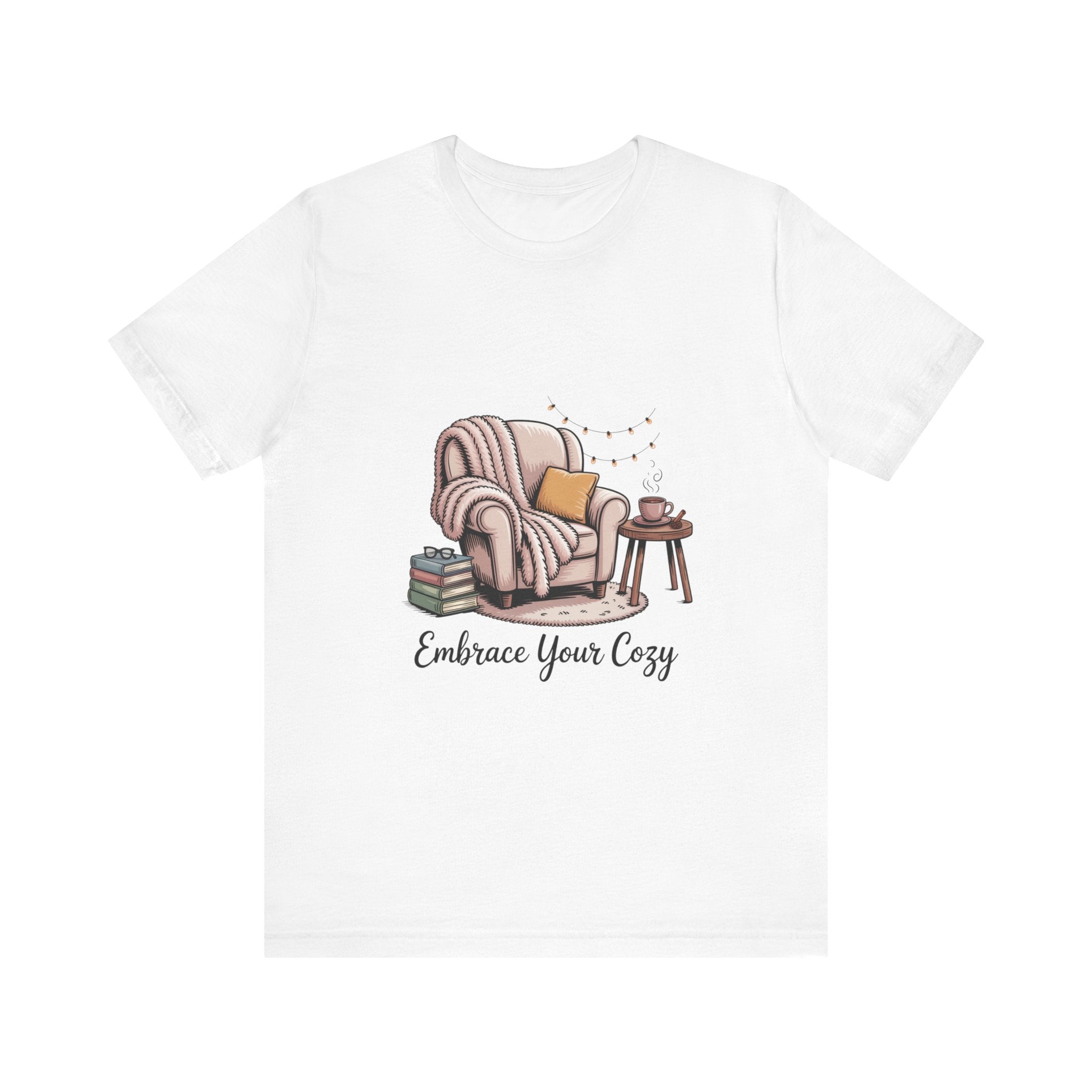 Cozy Reading Tee — "Embrace Your Cozy" Armchair Graphic T‑Shirt