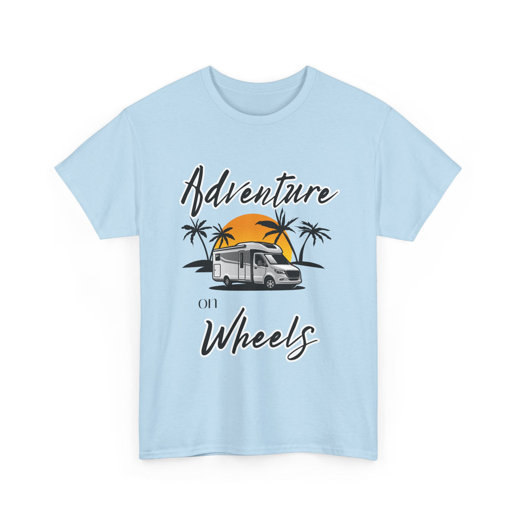 Adventure on Wheels RV T-shirt RV Gift Unisex Heavy Cotton Tee