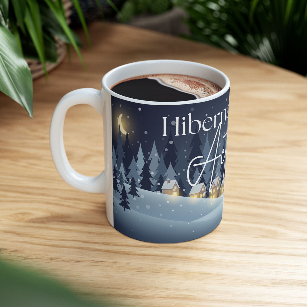 Ceramic Mug — "Hibernate Mode Activated" Winter Night Coffee Cup