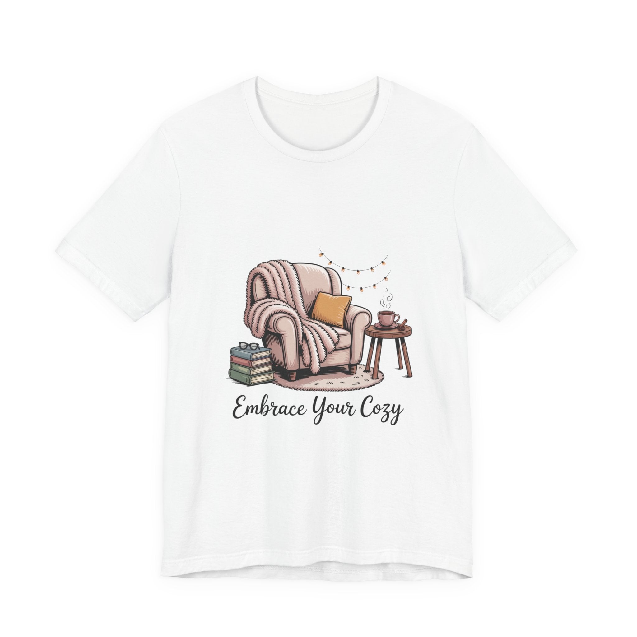 Cozy Reading Tee — "Embrace Your Cozy" Armchair Graphic T‑Shirt