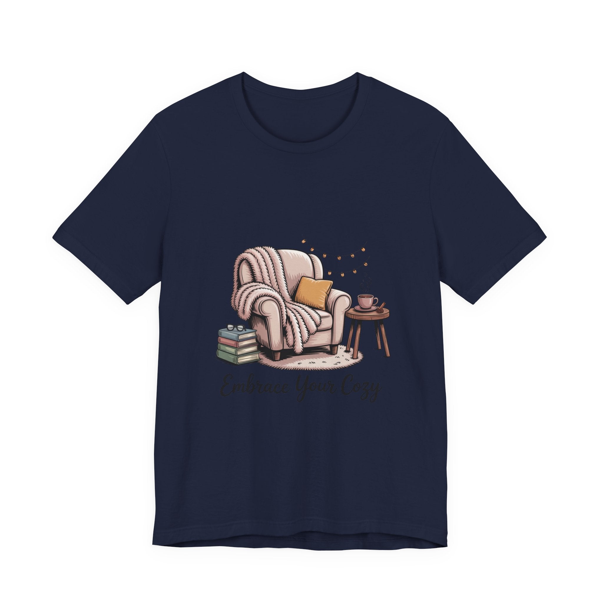 Cozy Reading Tee — "Embrace Your Cozy" Armchair Graphic T‑Shirt
