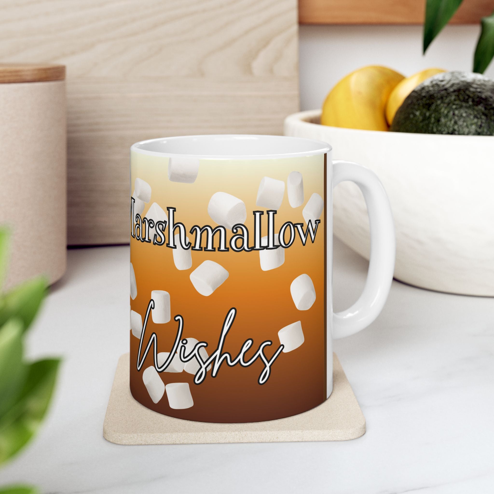 Hot Cocoa & Marshmallows Ceramic Mug — Cozy Winter Coffee Cup (11oz/15oz)