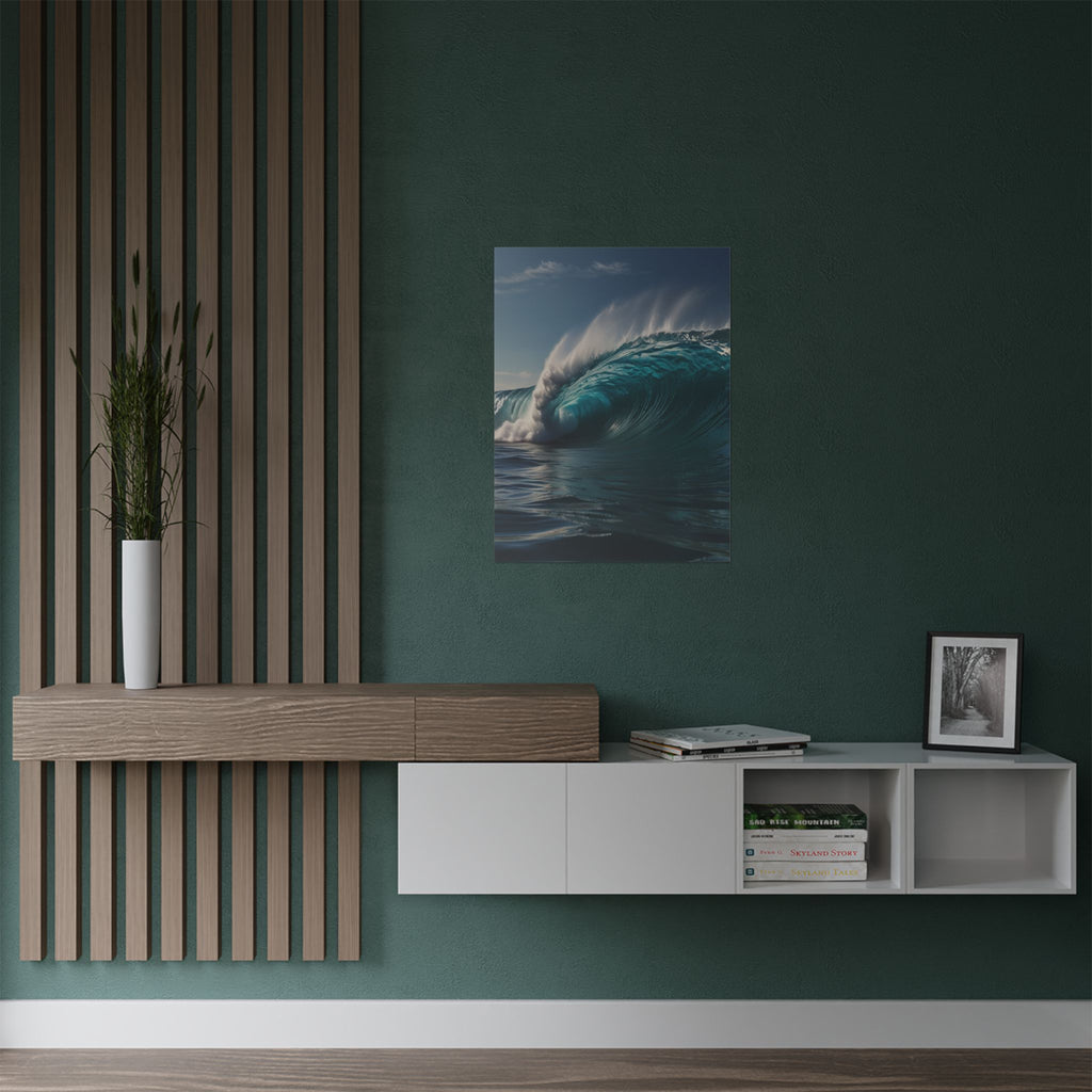 Satin Poster — Ocean Wave Photography Wall Art (300gsm)