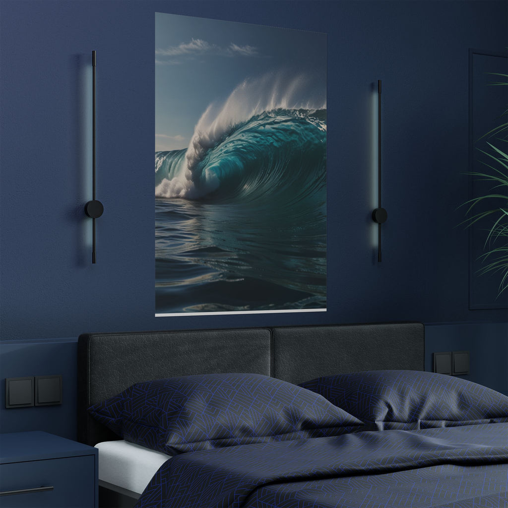 Satin Poster — Ocean Wave Photography Wall Art (300gsm)