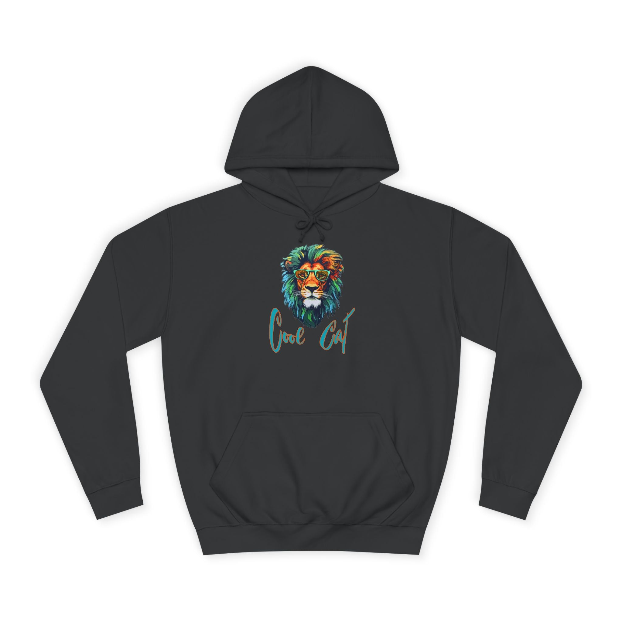 Lion Art Hoodie - 'Just Chill' Watercolor Lion Graphic Pullover
