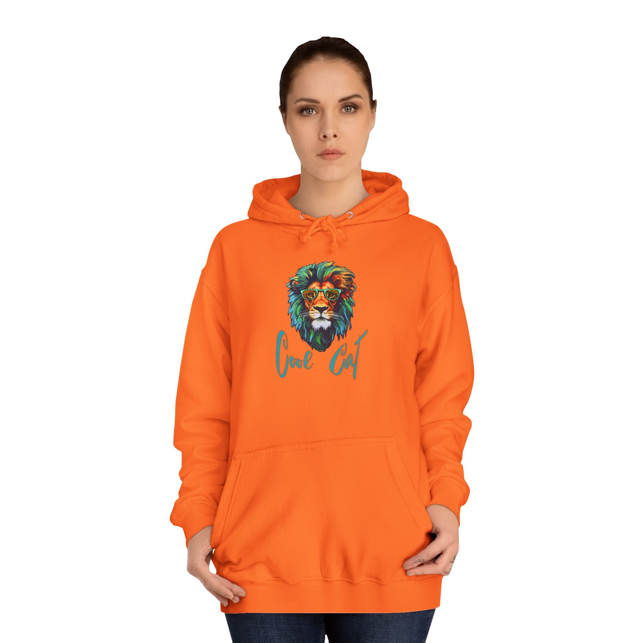 Lion Art Hoodie - 'Just Chill' Watercolor Lion Graphic Pullover