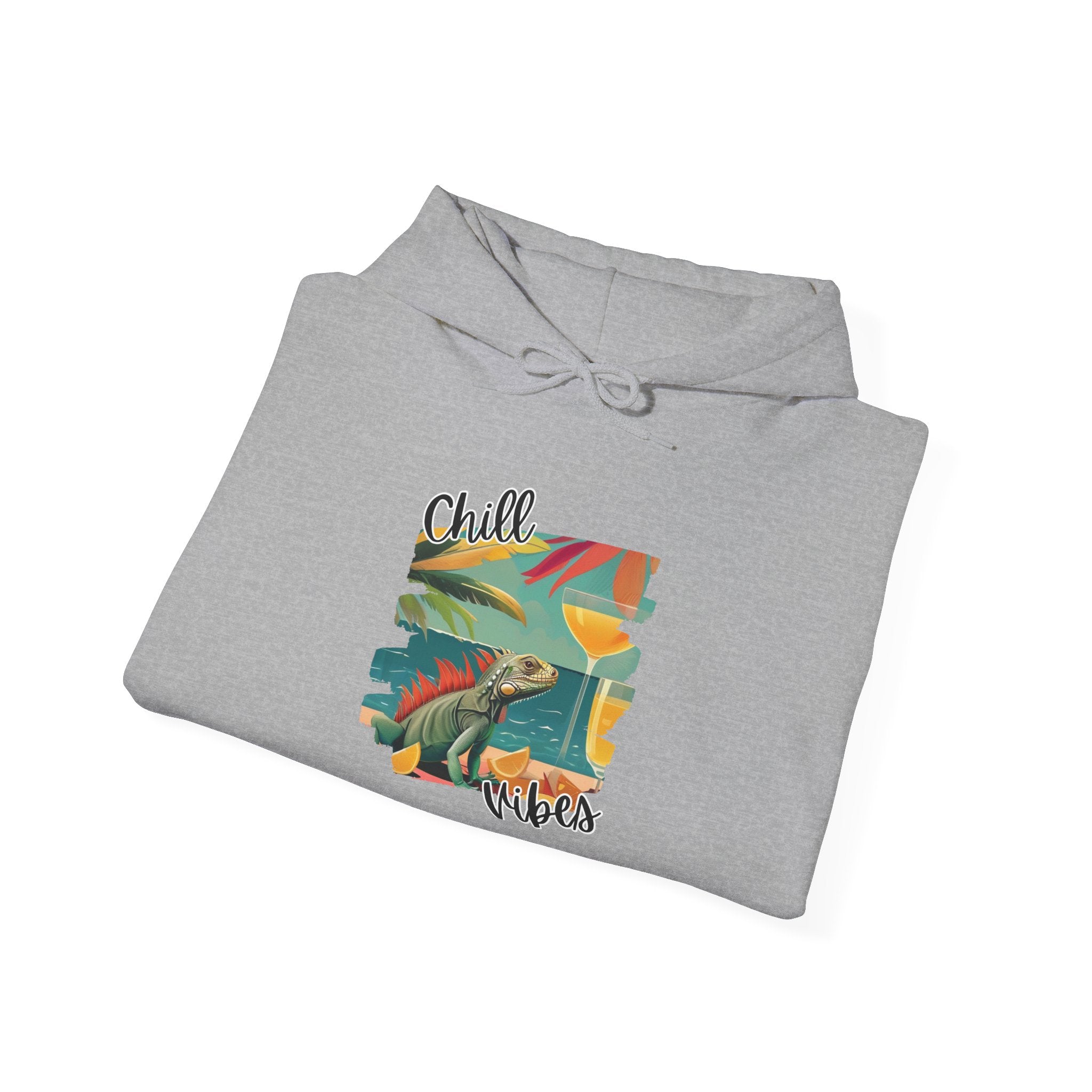 Chill Vibes Surf Hoodie – Retro Beach Graphic Hooded Sweatshirt