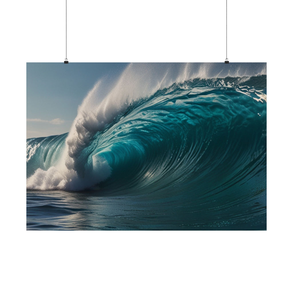Satin Poster — Ocean Wave Photography Wall Art (300gsm)
