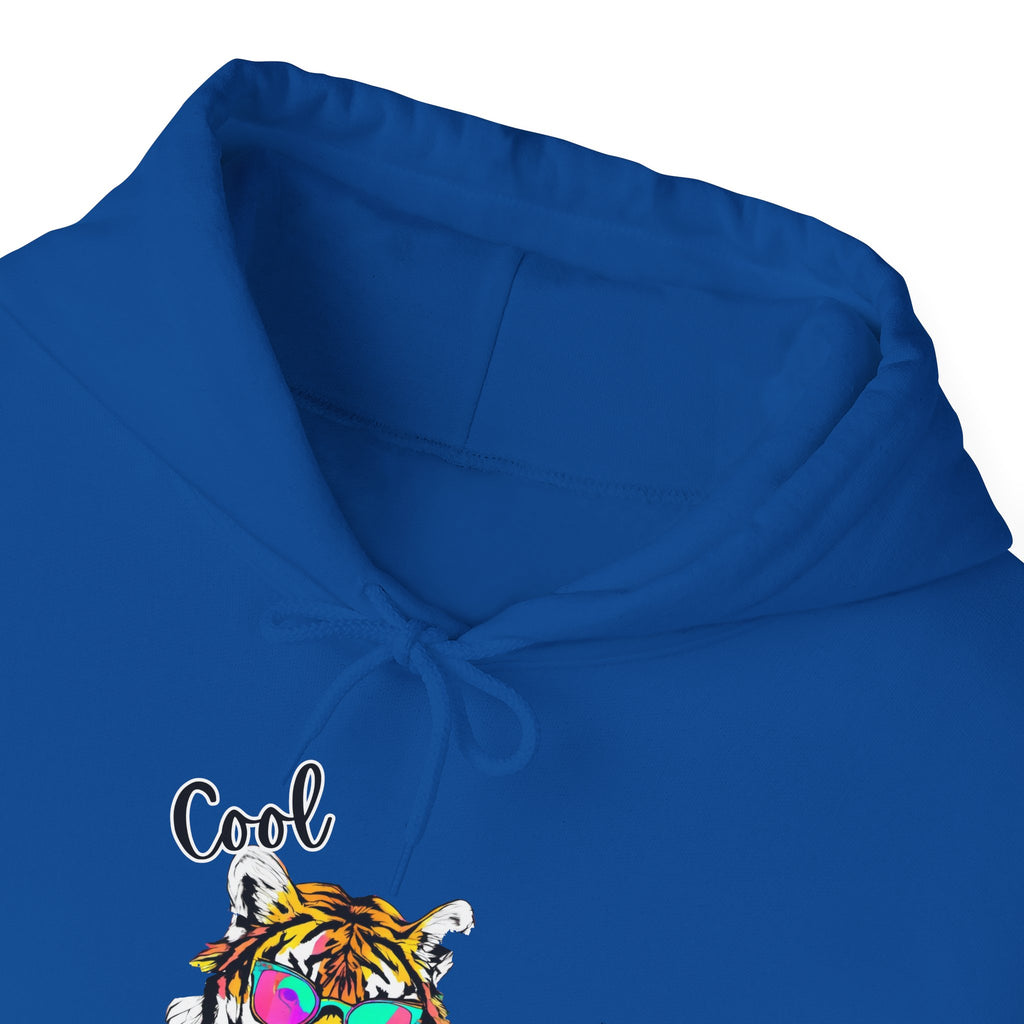 Cool Cat Hoodie — Colorful Sunglasses Tiger Graphic Sweatshirt
