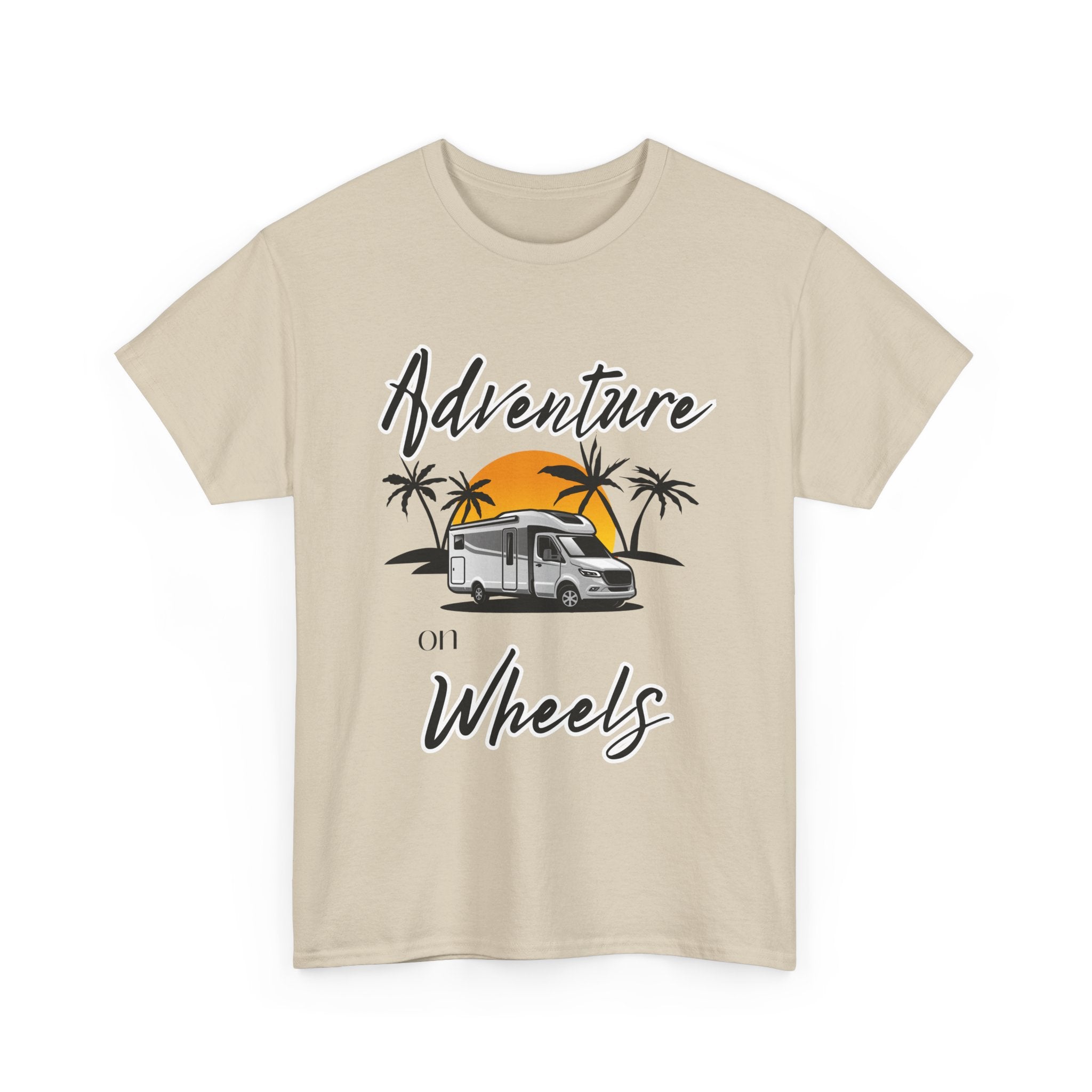 Adventure on Wheels RV T-shirt RV Gift Unisex Heavy Cotton Tee
