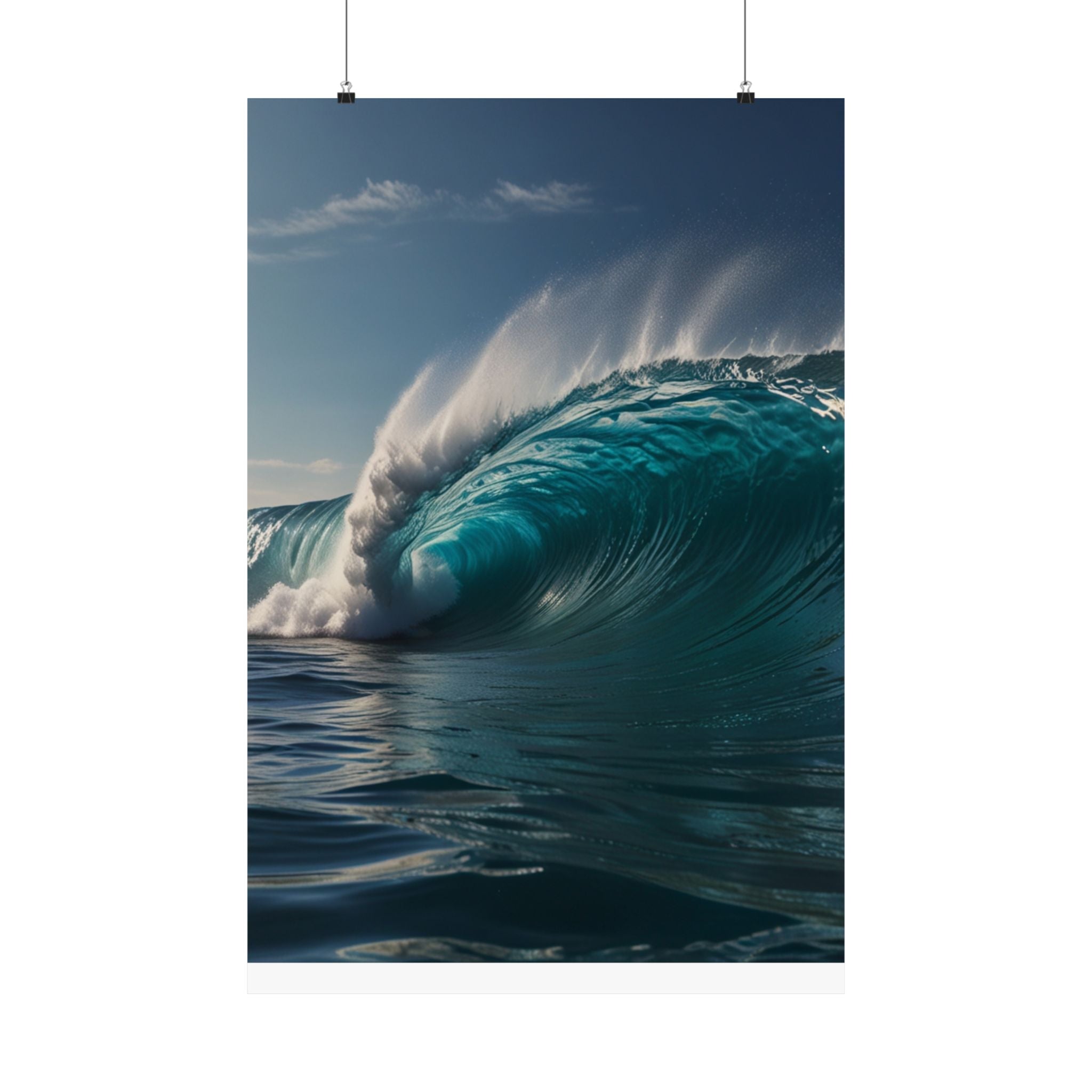 Satin Poster — Ocean Wave Photography Wall Art (300gsm)