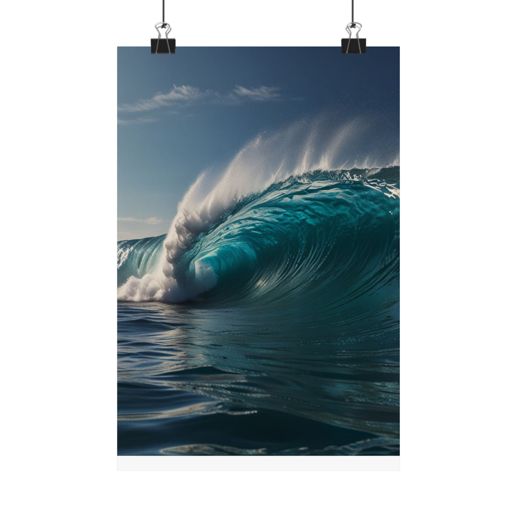 Satin Poster — Ocean Wave Photography Wall Art (300gsm)