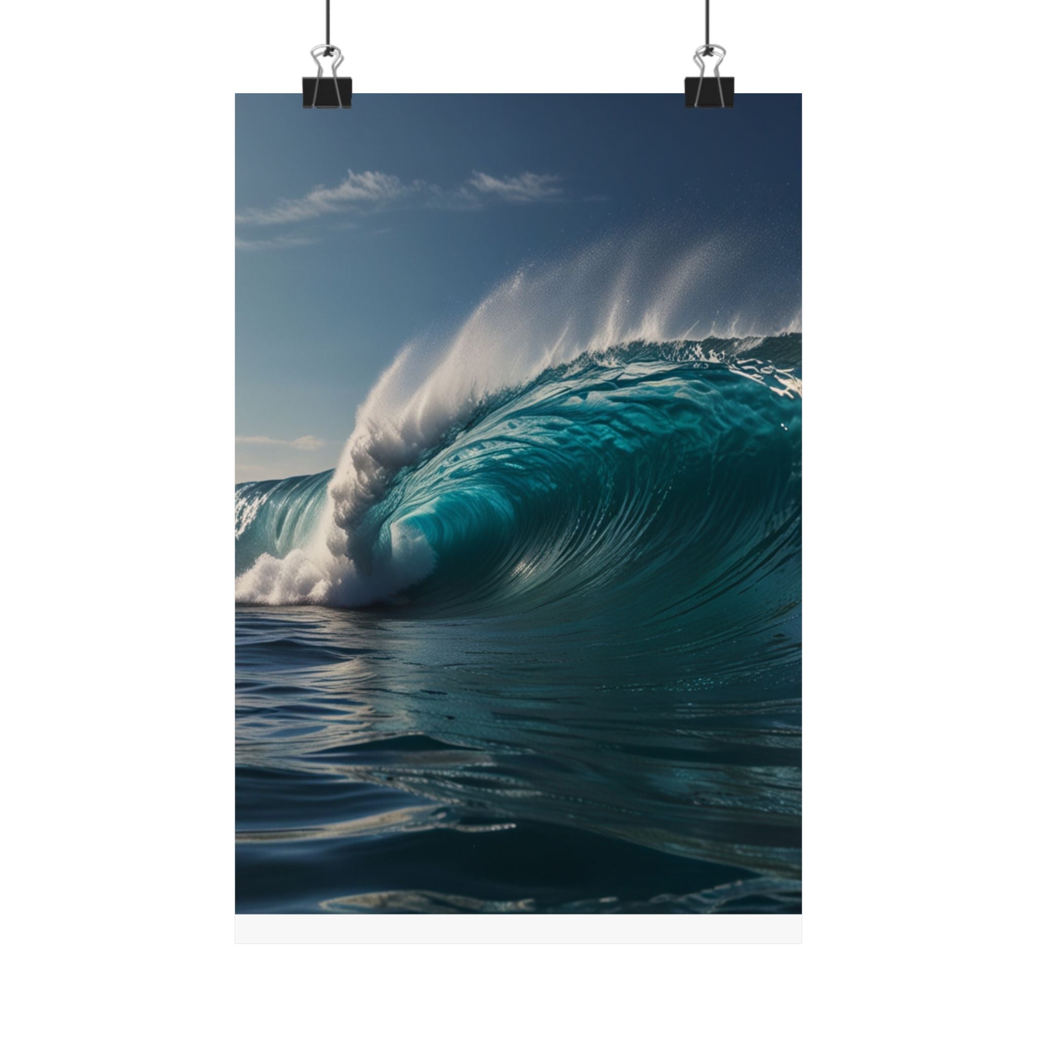 Satin Poster — Ocean Wave Photography Wall Art (300gsm)
