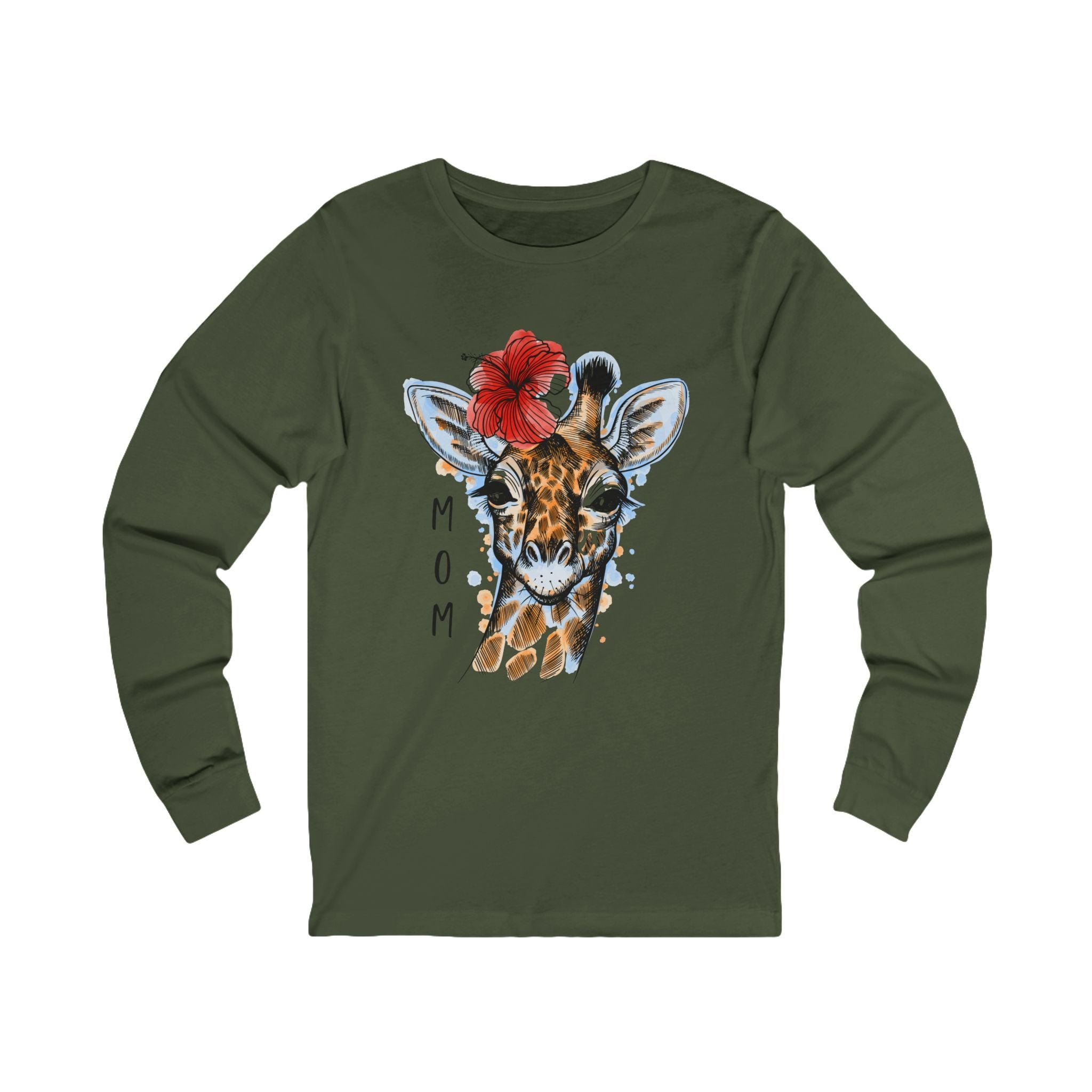 Giraffe Mom Unisex Long Sleeve Tee