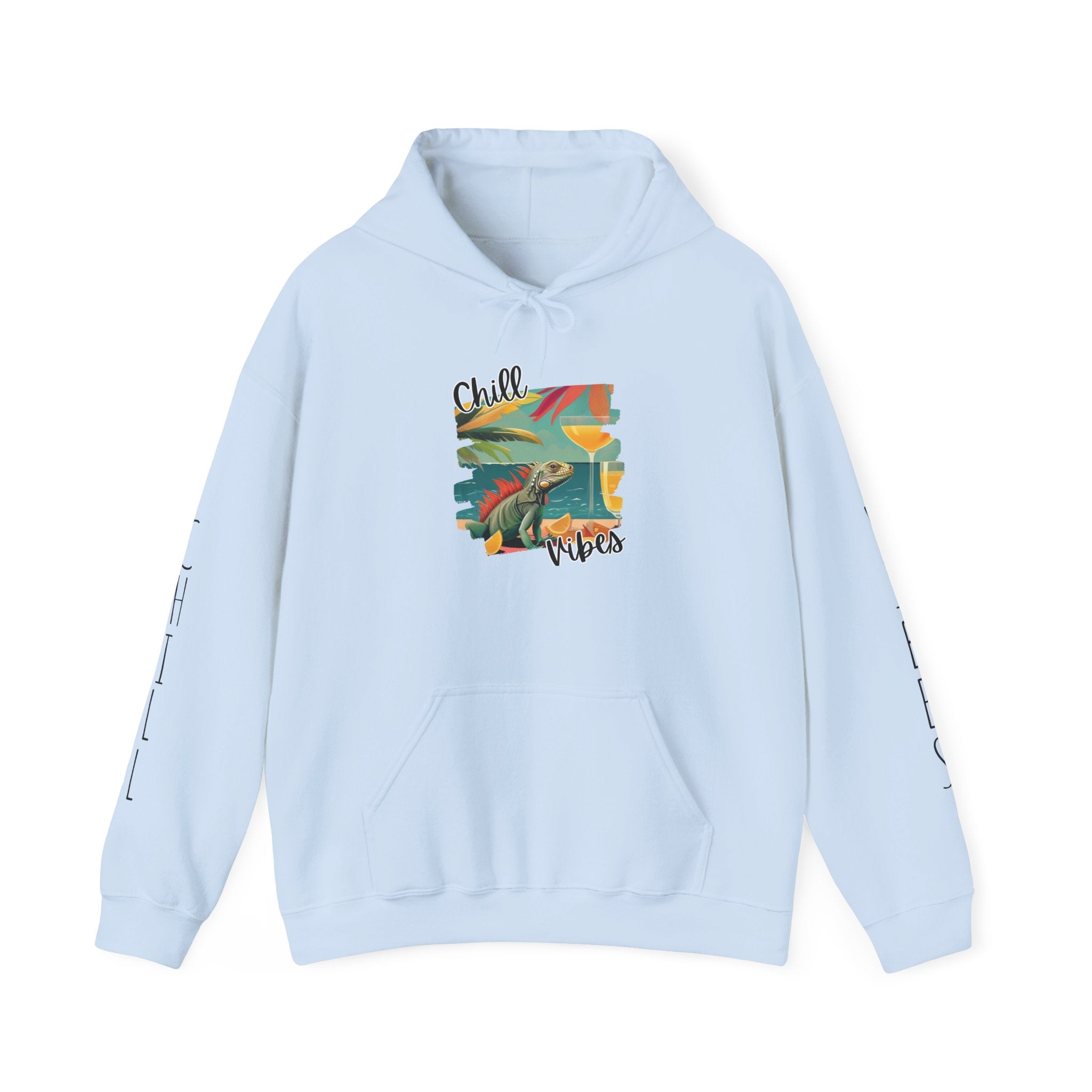 Chill Vibes Surf Hoodie – Retro Beach Graphic Hooded Sweatshirt
