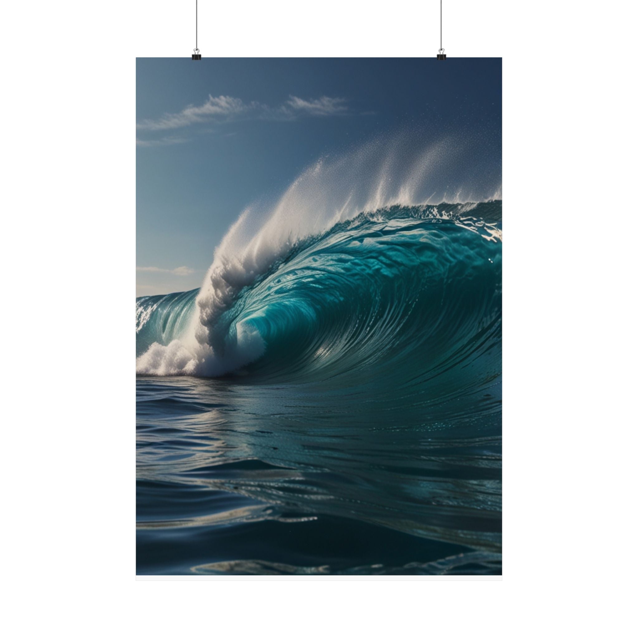 Satin Poster — Ocean Wave Photography Wall Art (300gsm)