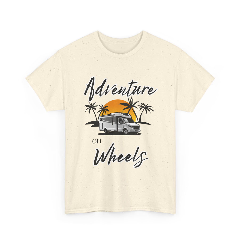 Adventure on Wheels RV T-shirt RV Gift Unisex Heavy Cotton Tee