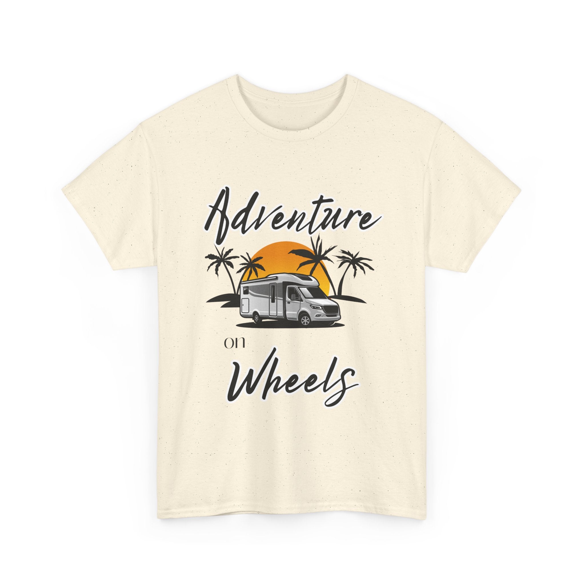 Adventure on Wheels RV T-shirt RV Gift Unisex Heavy Cotton Tee
