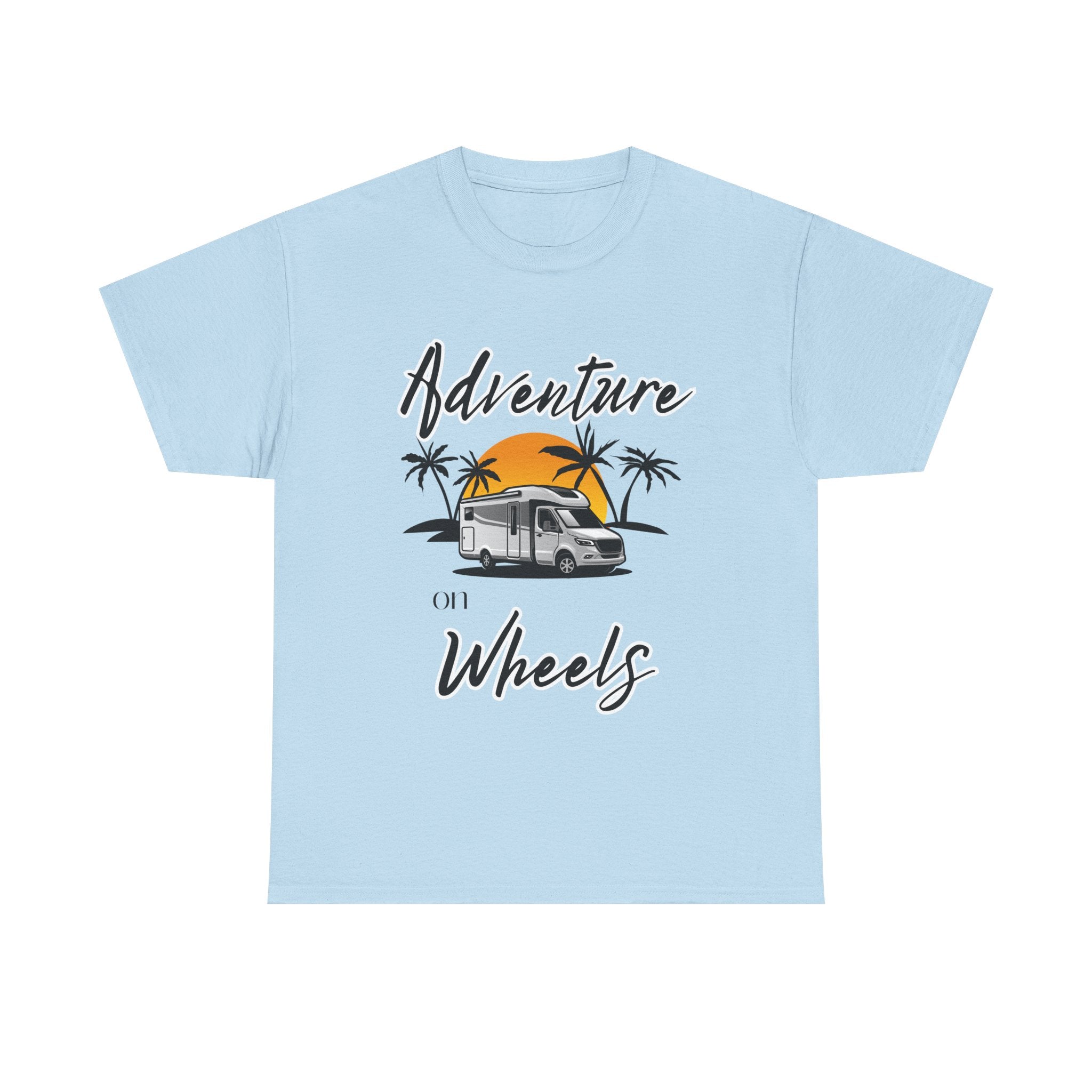 Adventure on Wheels RV T-shirt RV Gift Unisex Heavy Cotton Tee