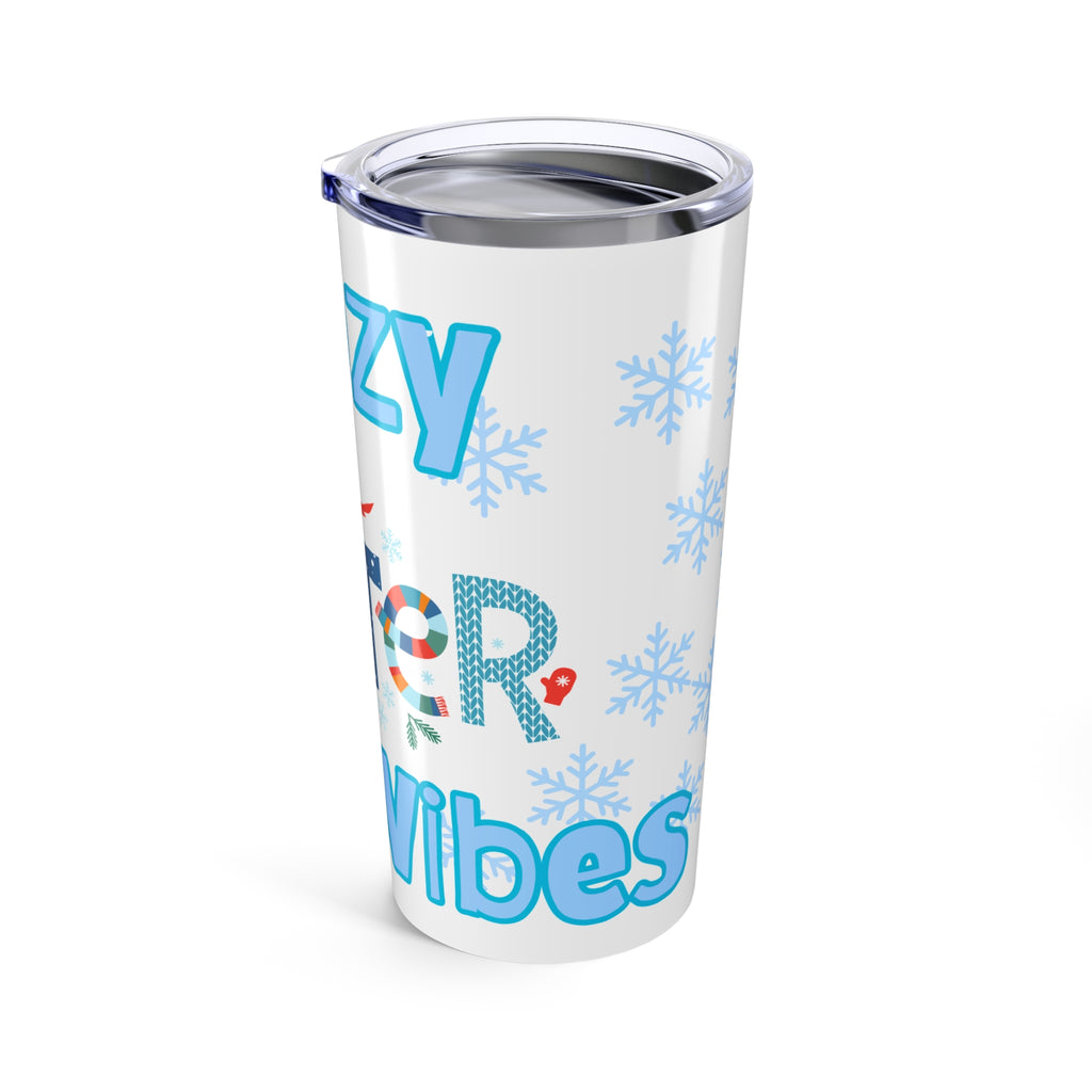 20oz Winter Cozy Tumbler – 'Cozy Winter Vibes' Insulated Travel Cup