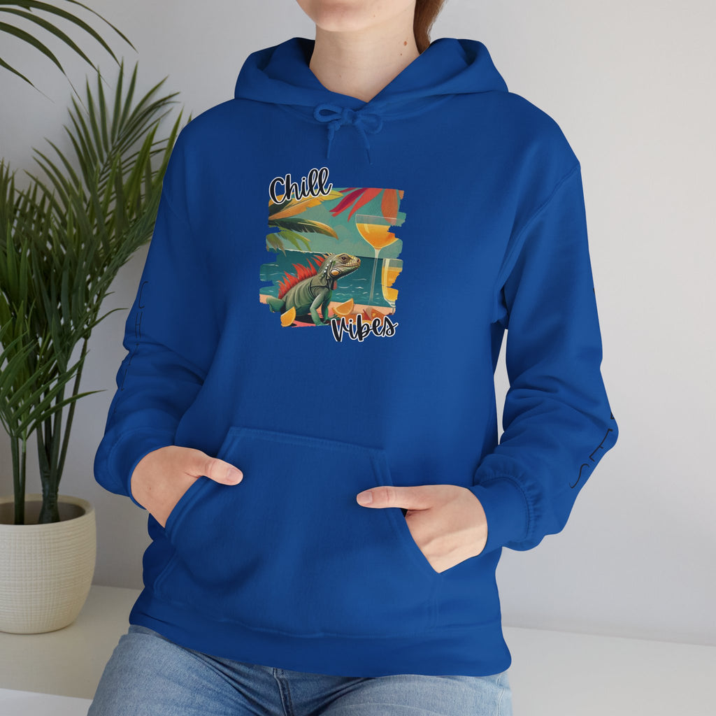Chill Vibes Surf Hoodie – Retro Beach Graphic Hooded Sweatshirt