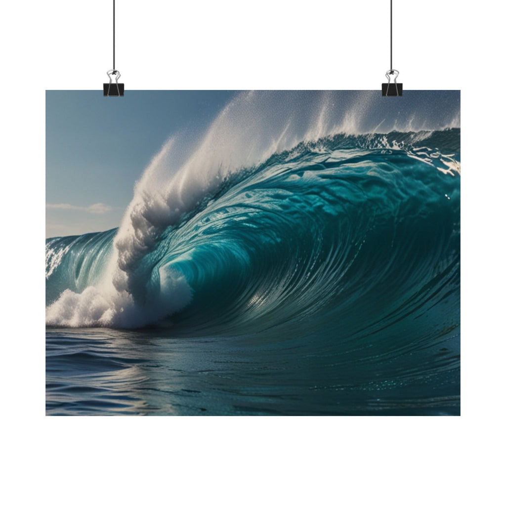 Satin Poster — Ocean Wave Photography Wall Art (300gsm)