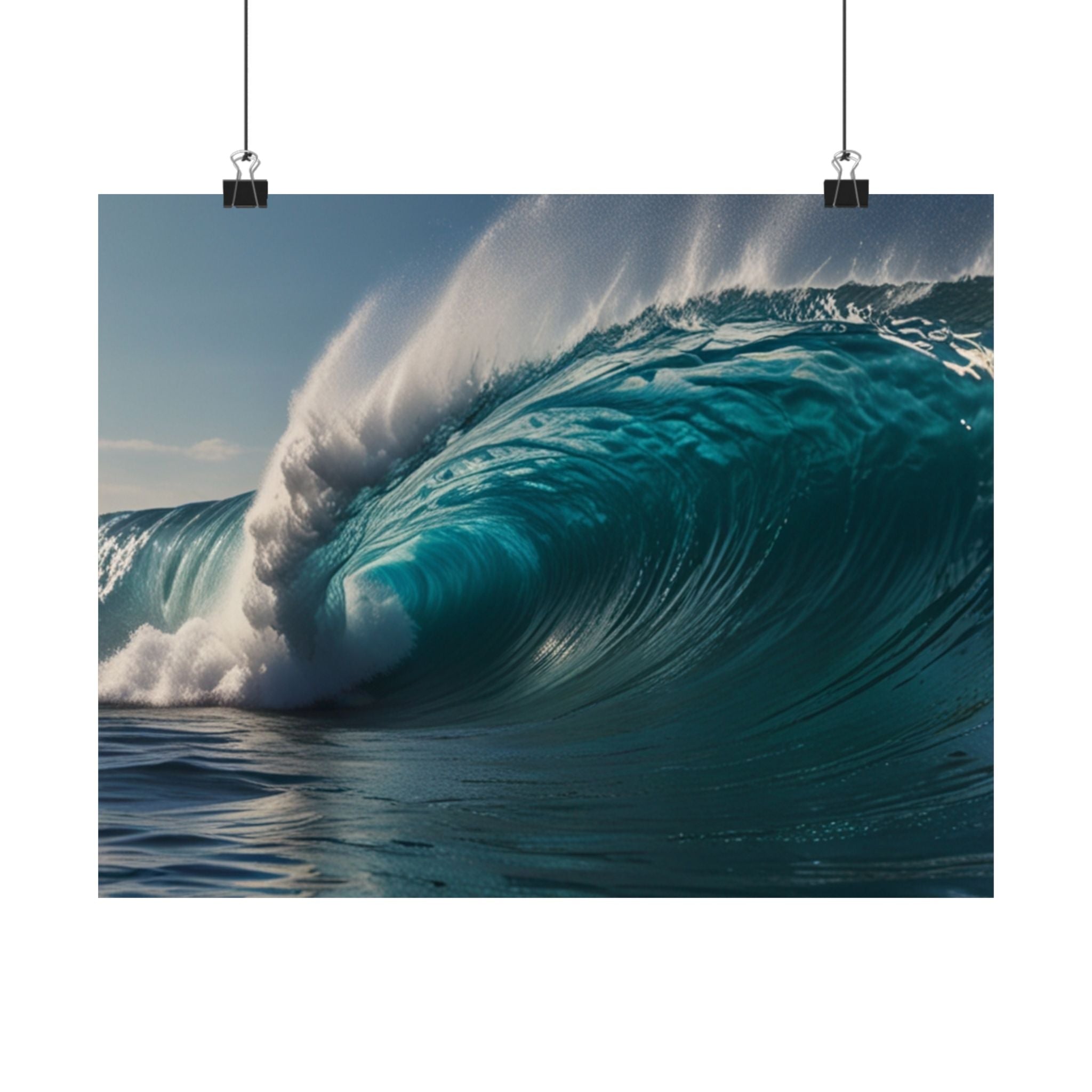 Satin Poster — Ocean Wave Photography Wall Art (300gsm)