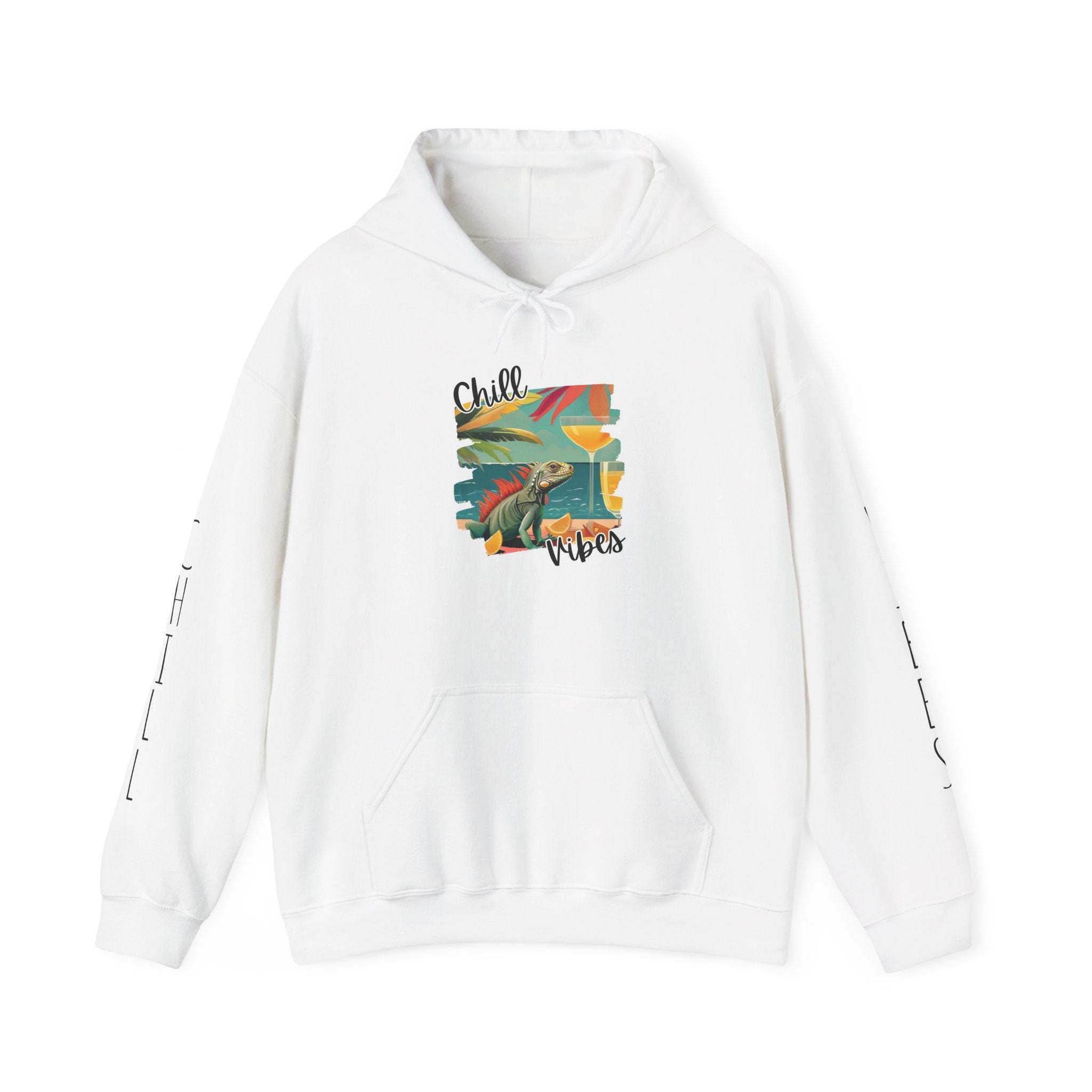 Chill Vibes Surf Hoodie – Retro Beach Graphic Hooded Sweatshirt