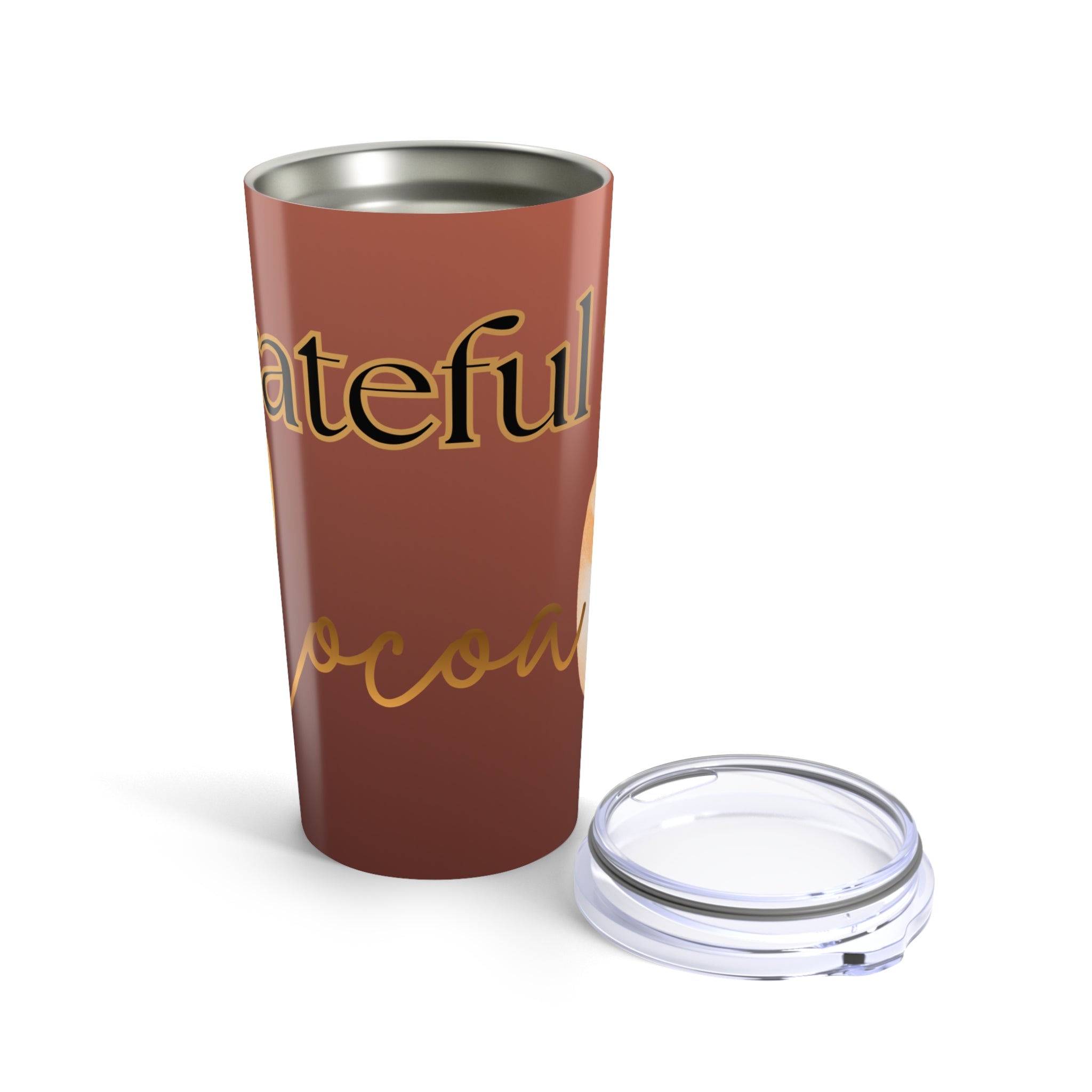 Grateful Cocoa 20oz Tumbler — Cute Marshmallow Hot Cocoa Travel Cup