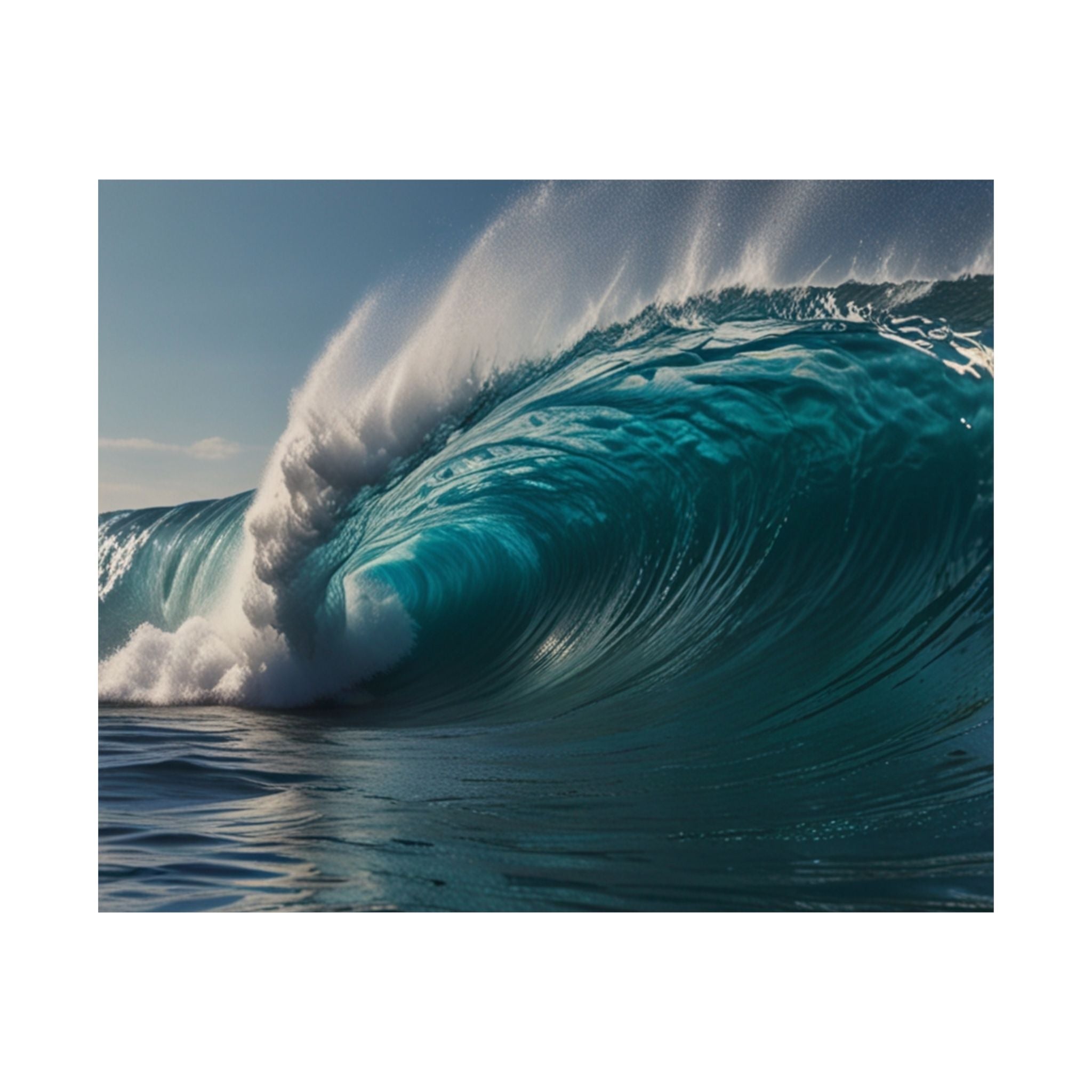 Satin Poster — Ocean Wave Photography Wall Art (300gsm)