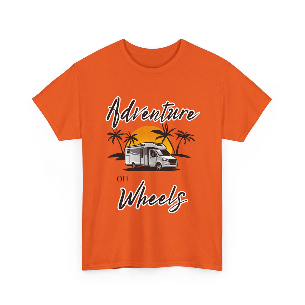 Adventure on Wheels RV T-shirt RV Gift Unisex Heavy Cotton Tee