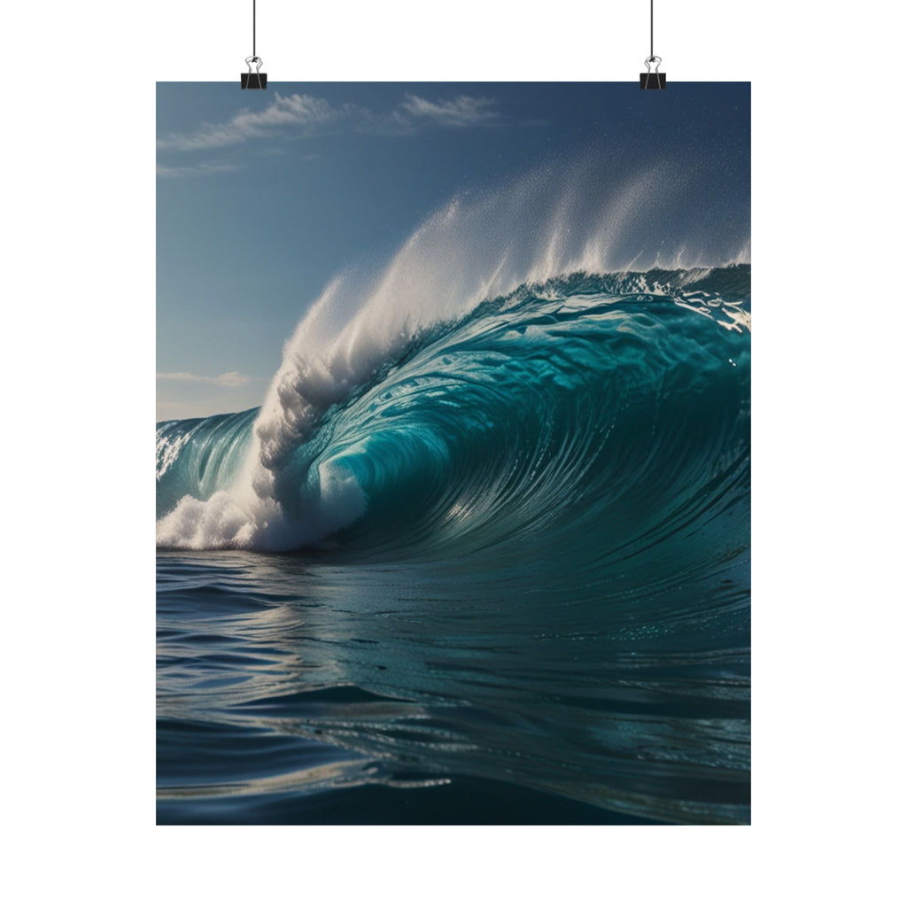 Satin Poster — Ocean Wave Photography Wall Art (300gsm)