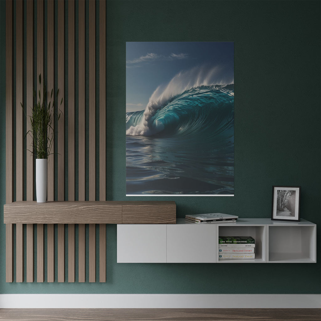 Satin Poster — Ocean Wave Photography Wall Art (300gsm)