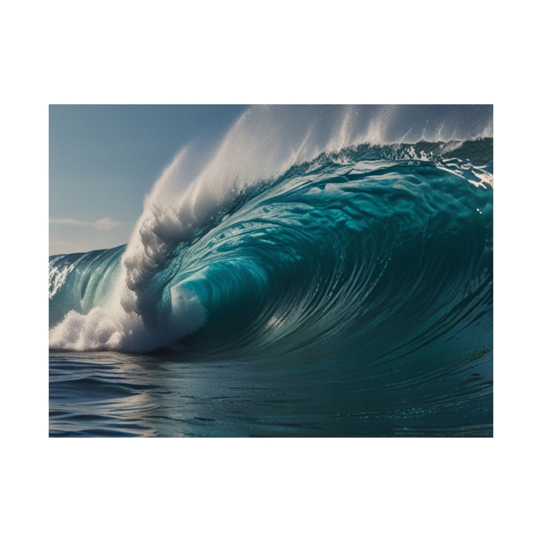 Satin Poster — Ocean Wave Photography Wall Art (300gsm)