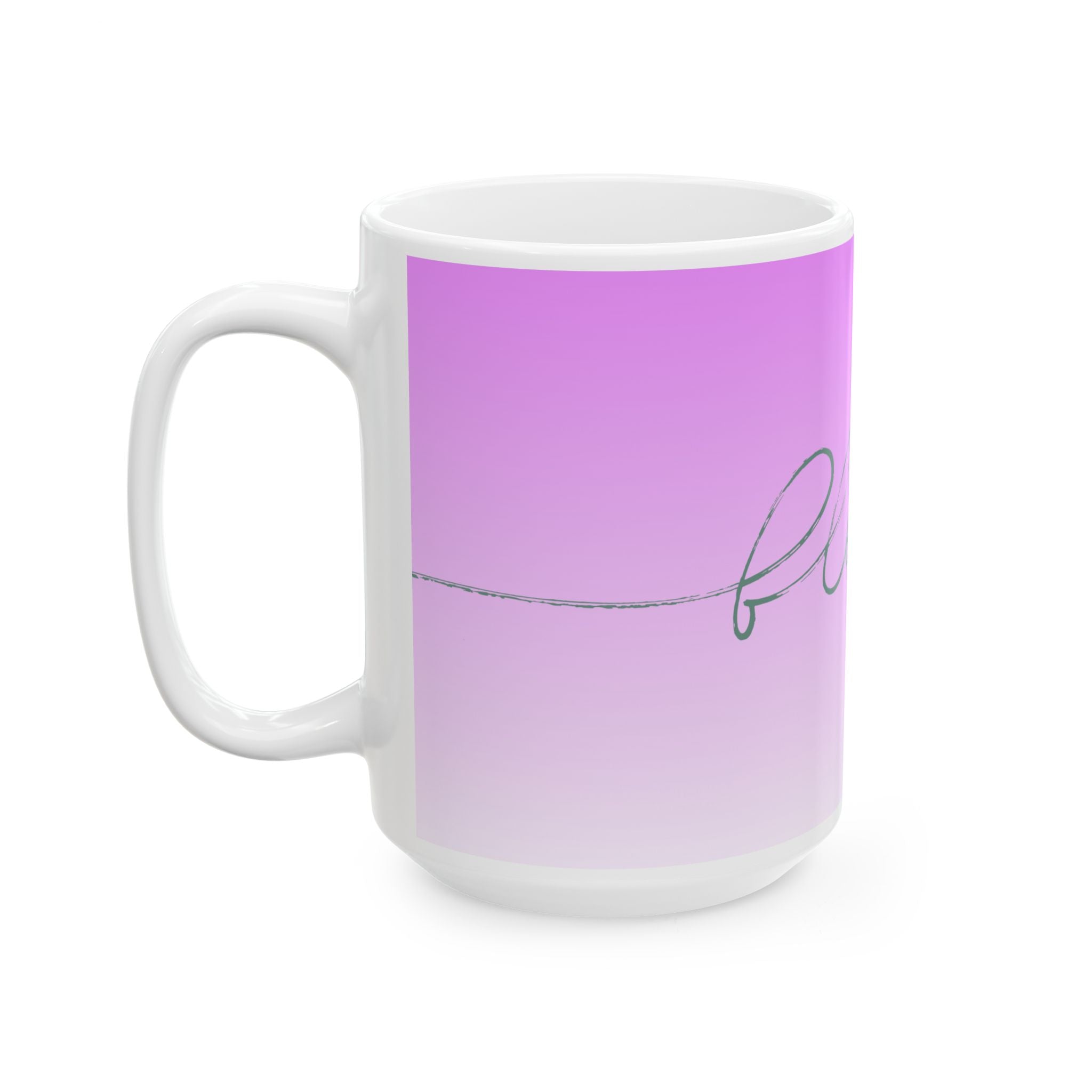 Blessed Ombre Ceramic Mug — Inspirational Pink Gradient Coffee Cup (11oz & 15oz)