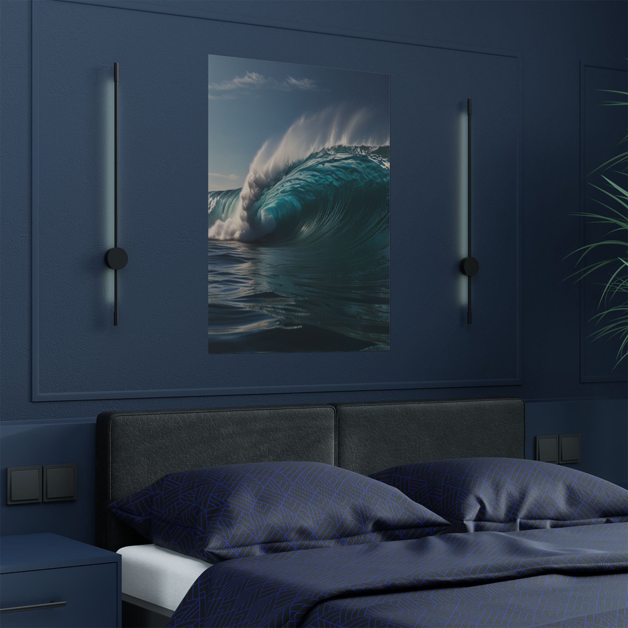 Satin Poster — Ocean Wave Photography Wall Art (300gsm)
